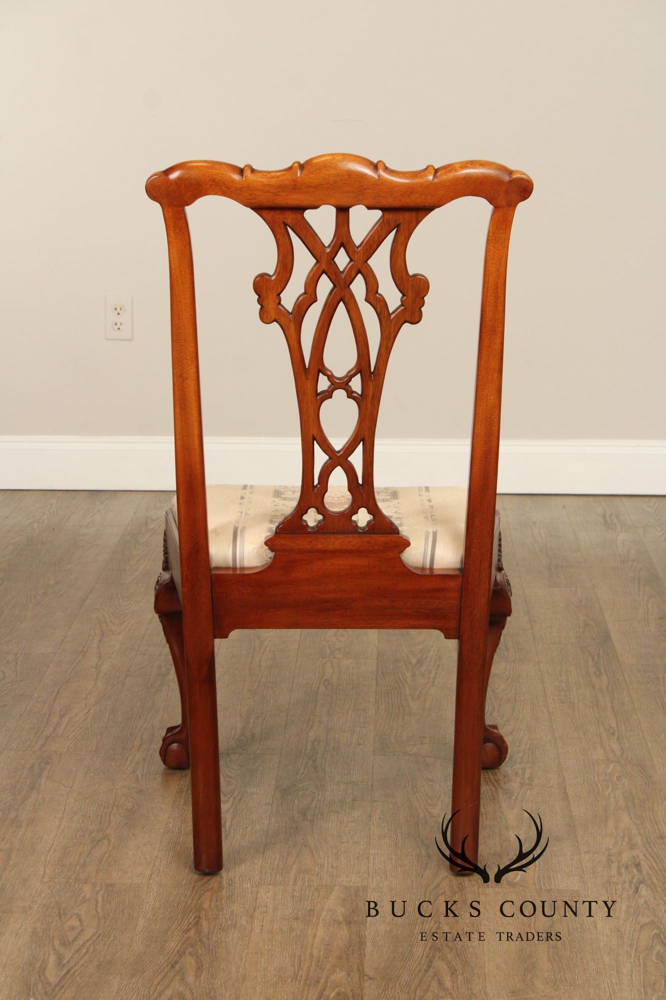 E.J. Victor Chippendale Style Set of Ten Mahogany Dining Chairs