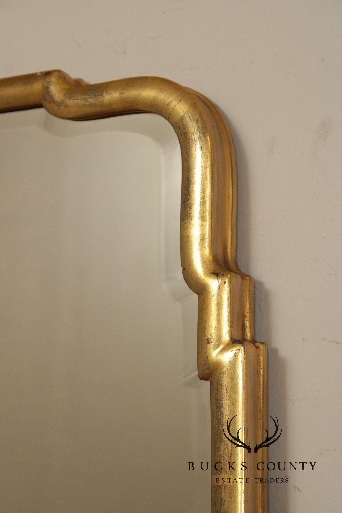 Queen Anne Style Gilt Frame Looking Glass Wall Mirror