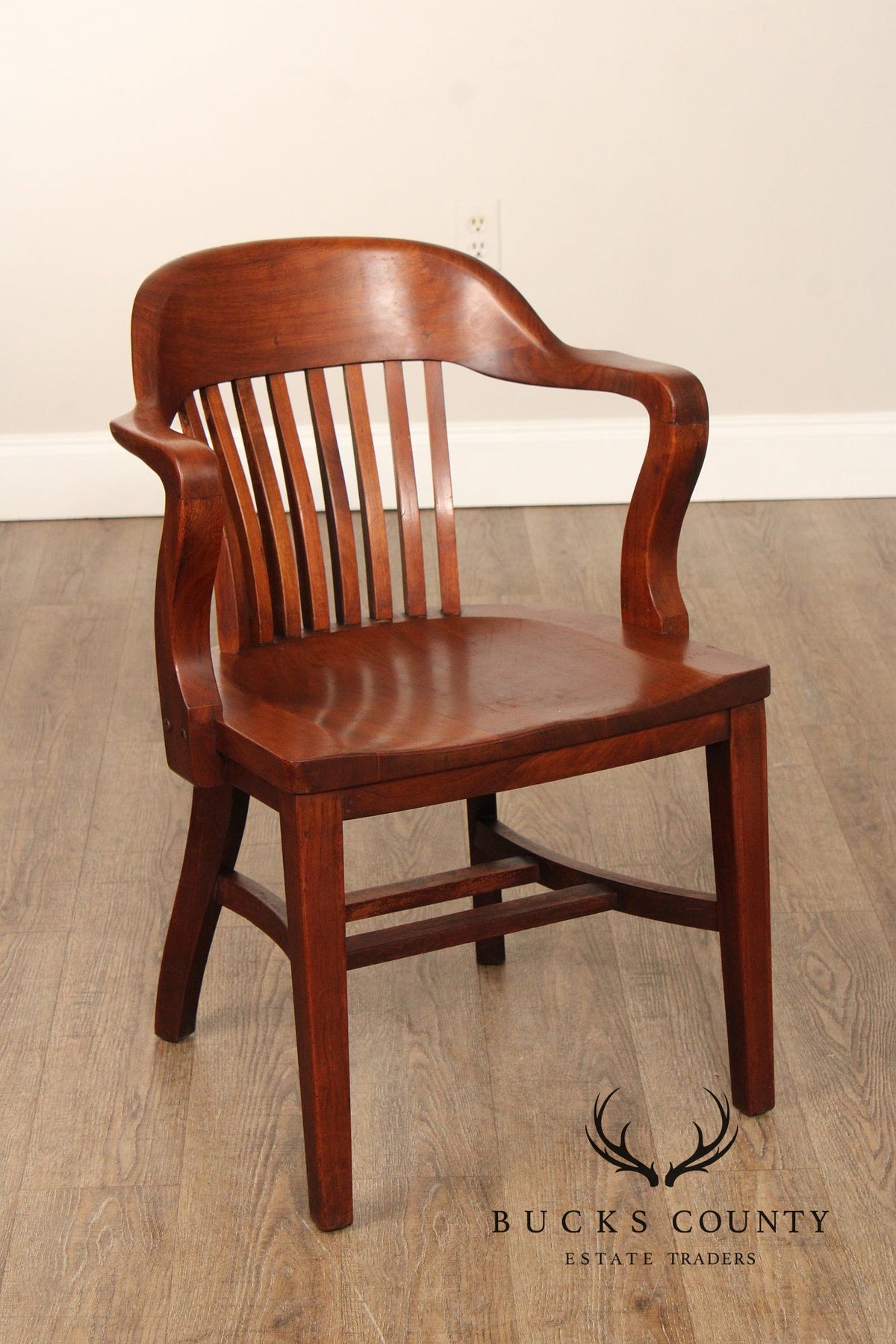 The Milwaukee Chair Co. Assembled Set Of Five Solid Walnut Bankers Chairs