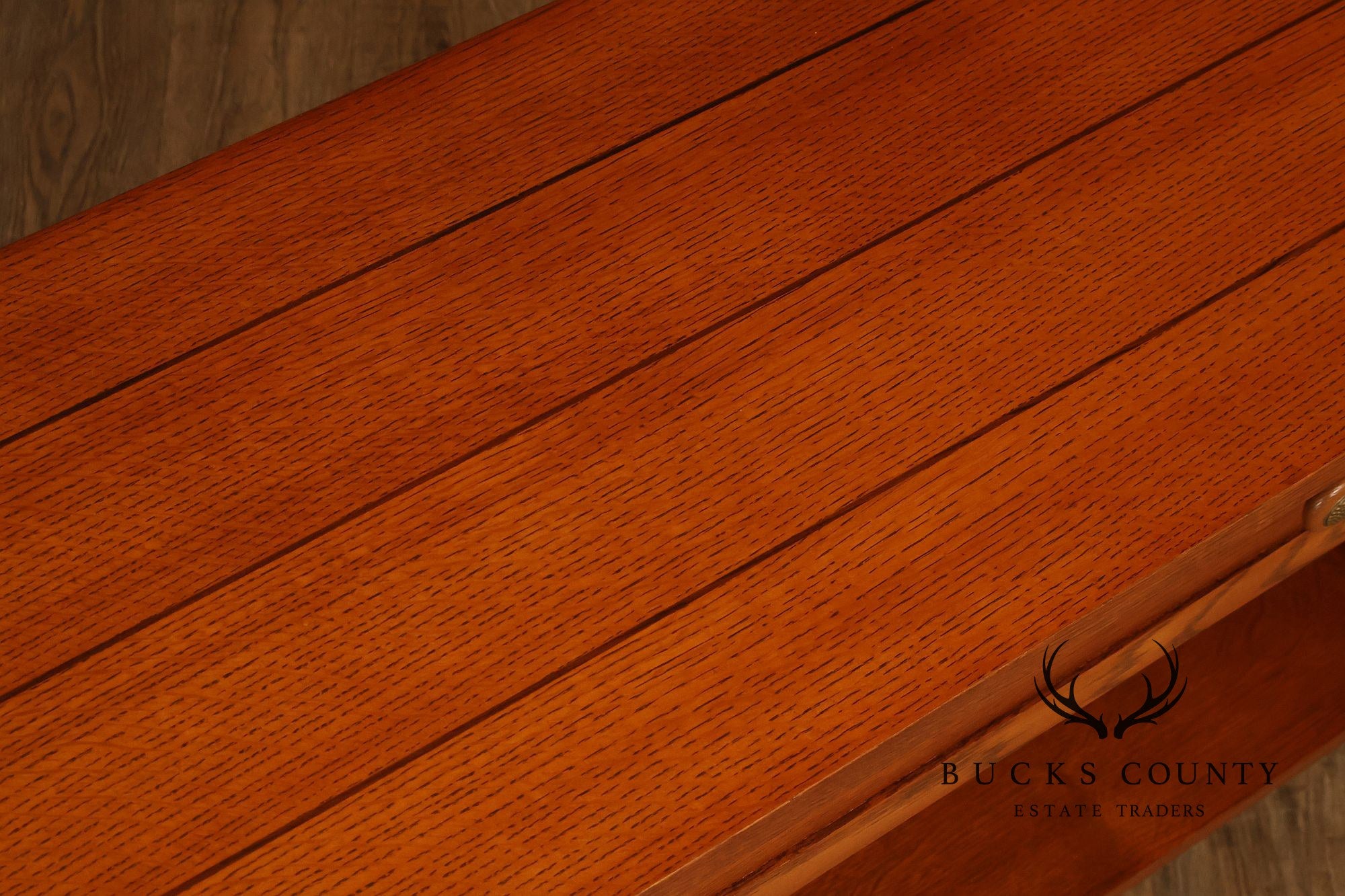 Thomasville Impressions Mission Style Oak Sofa Console Table