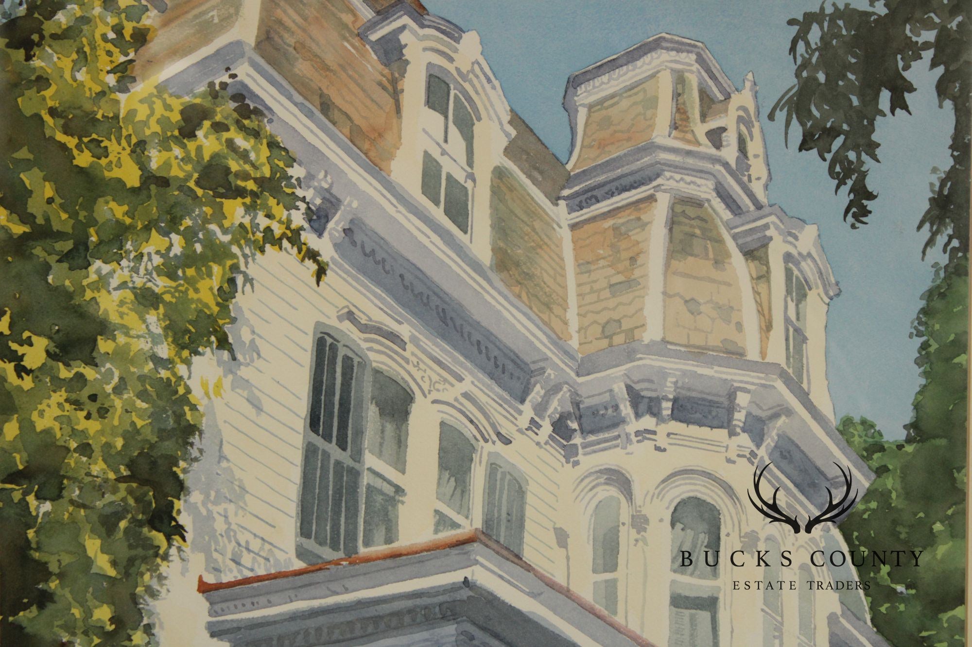 Signed Watercolor Painting, The Mansion Inn, New Hope, PA