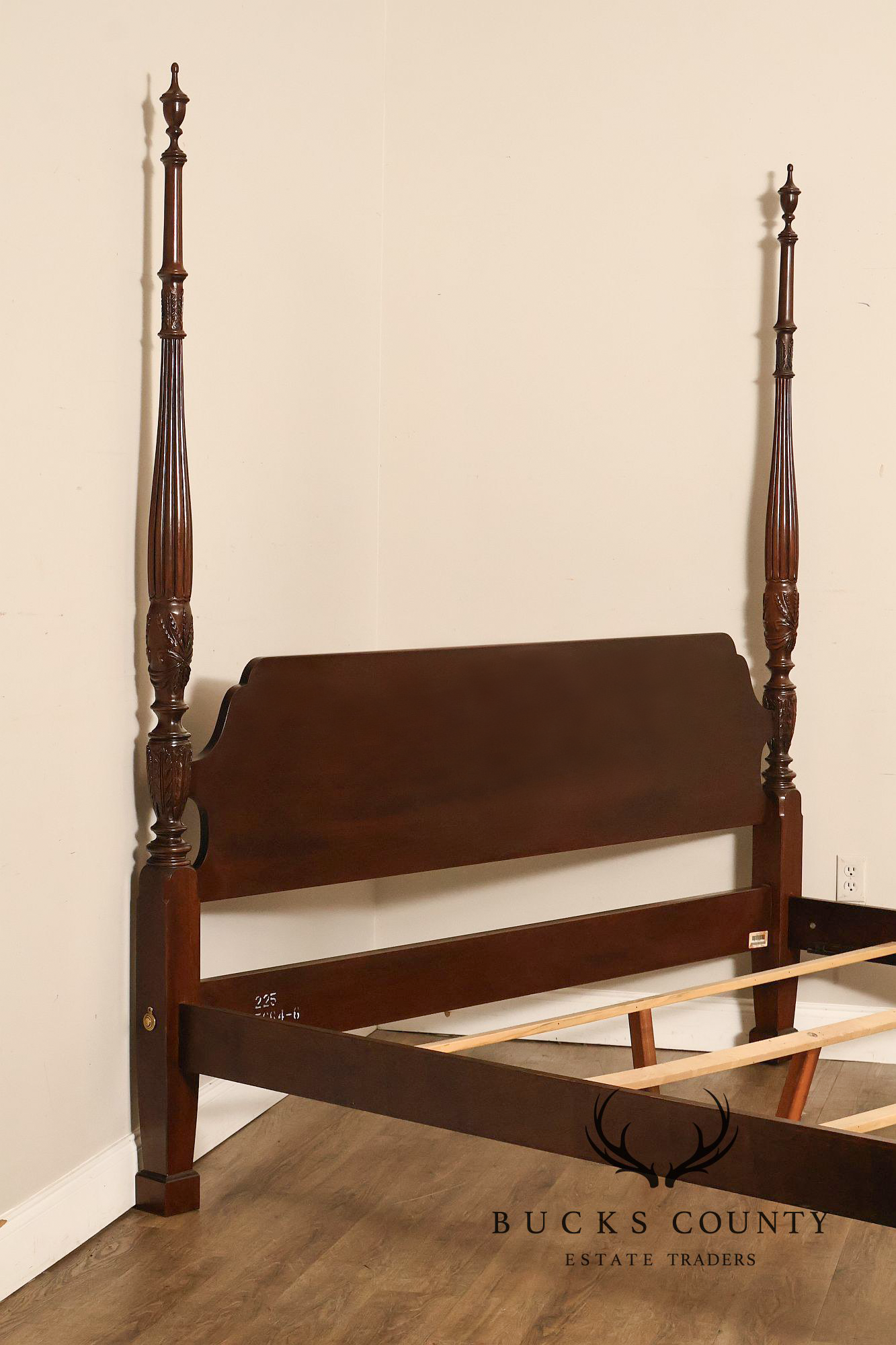 Ethan Allen Georgian Court Cherry King Four Poster Bed Frame