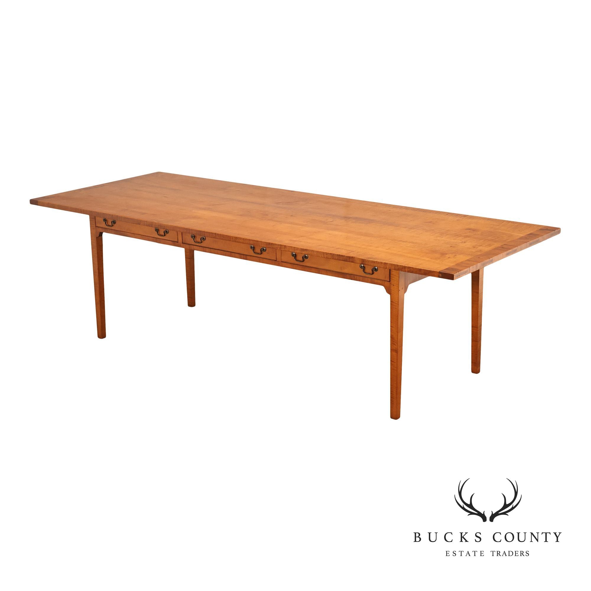 Irion Company Custom Tiger Maple Farmhouse Dining Table