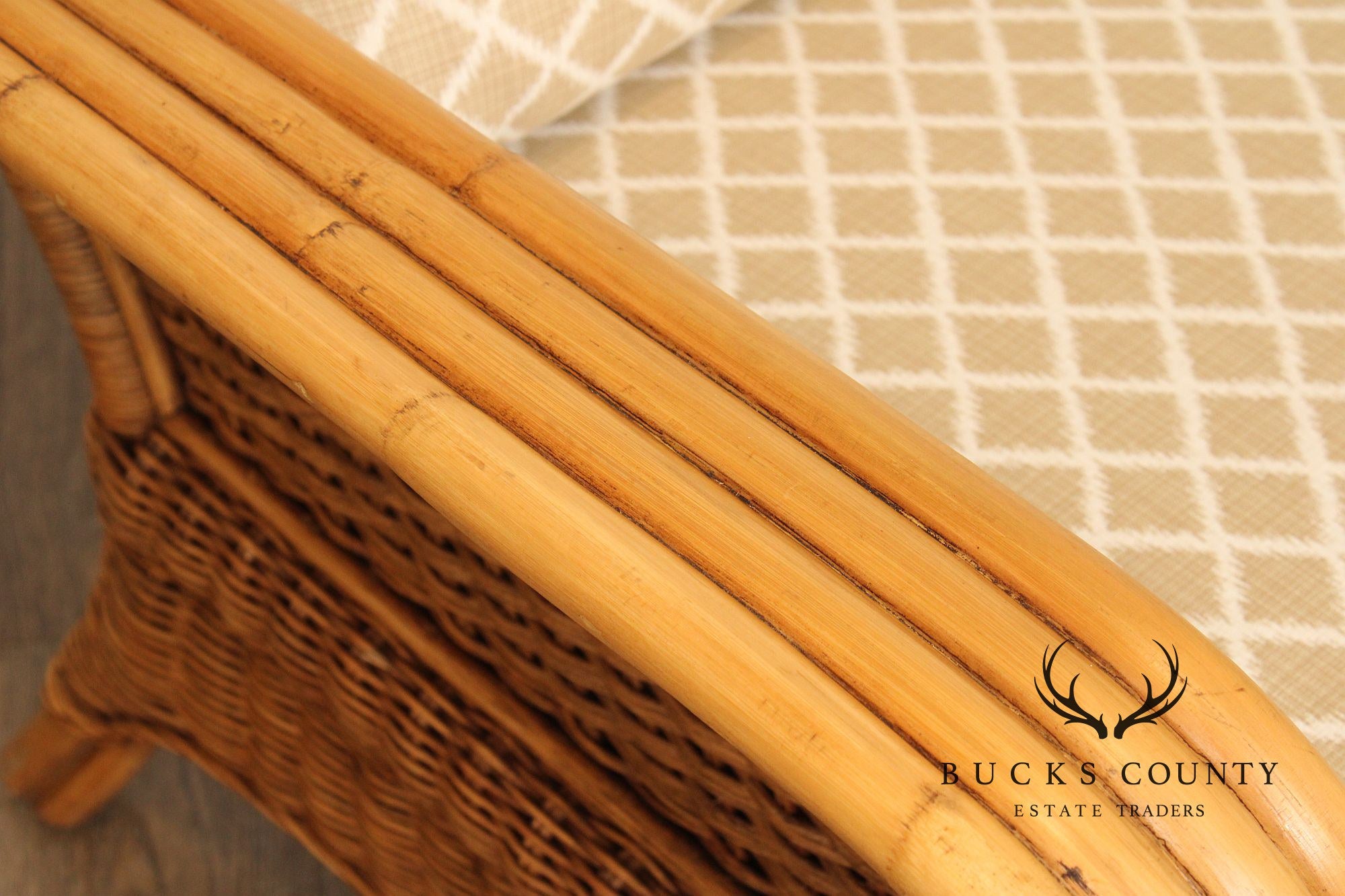 Braxton Culler Rattan and Wicker Loveseat