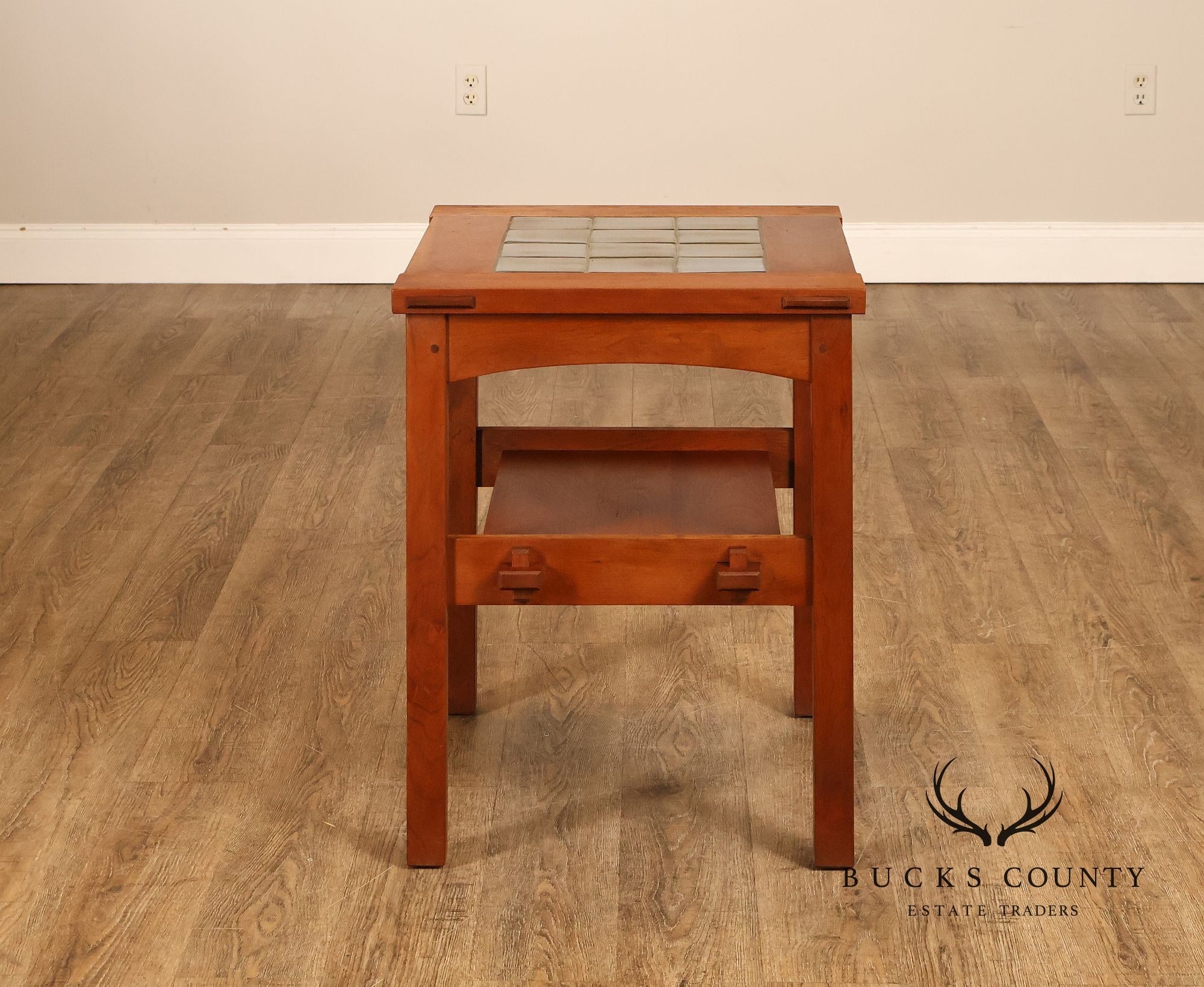 Stickley Mission Collection Tile Top Cherry End Table