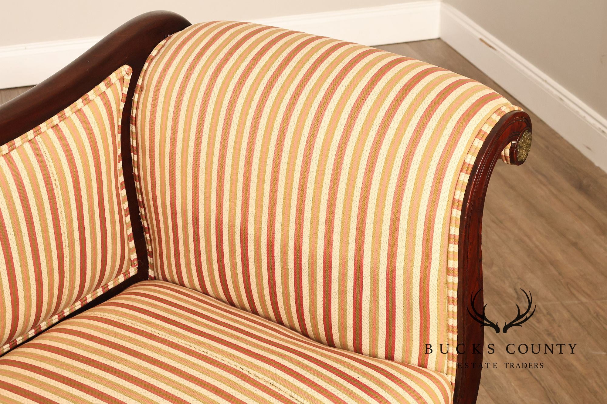 Antique American Empire Period 19th Century Carved Mahogany Sofa