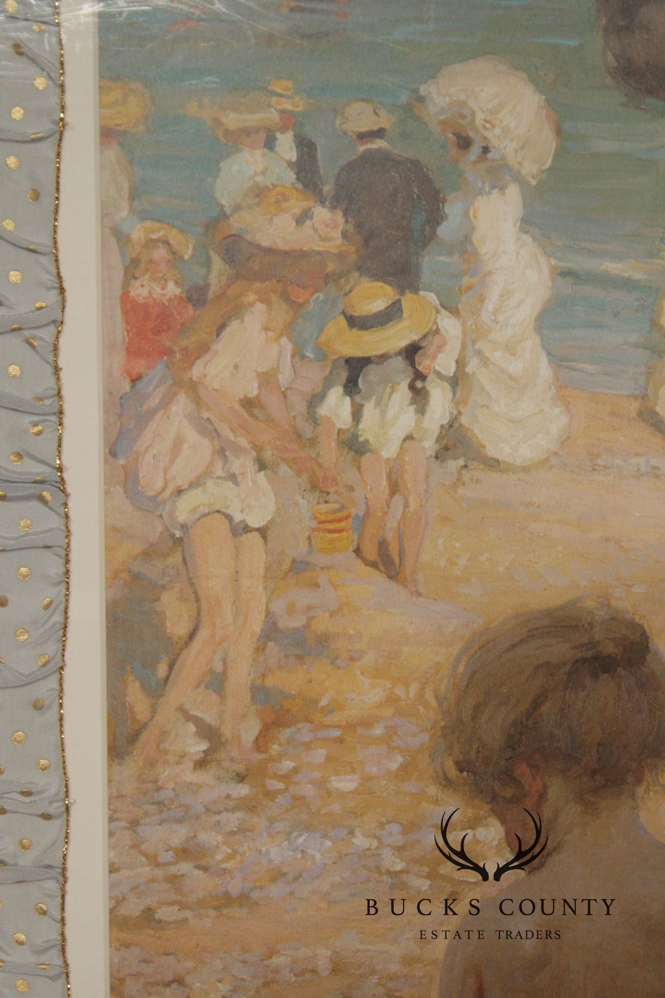 E. Phillips Fox Custom Framed Impressionist Print, 'L’heure Du Bain'