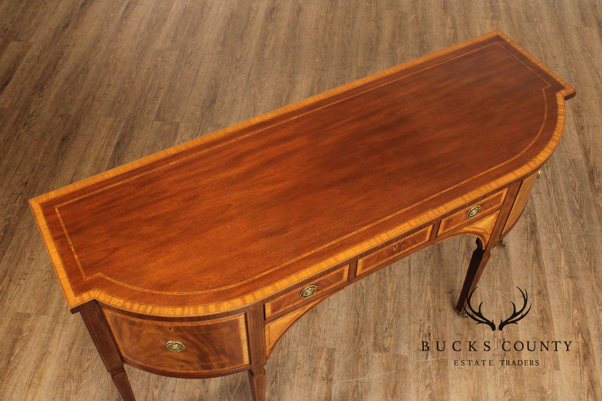 BAKER STATELY HOMES COLLECTION INLAID MAHOGANY SIDEBOARD