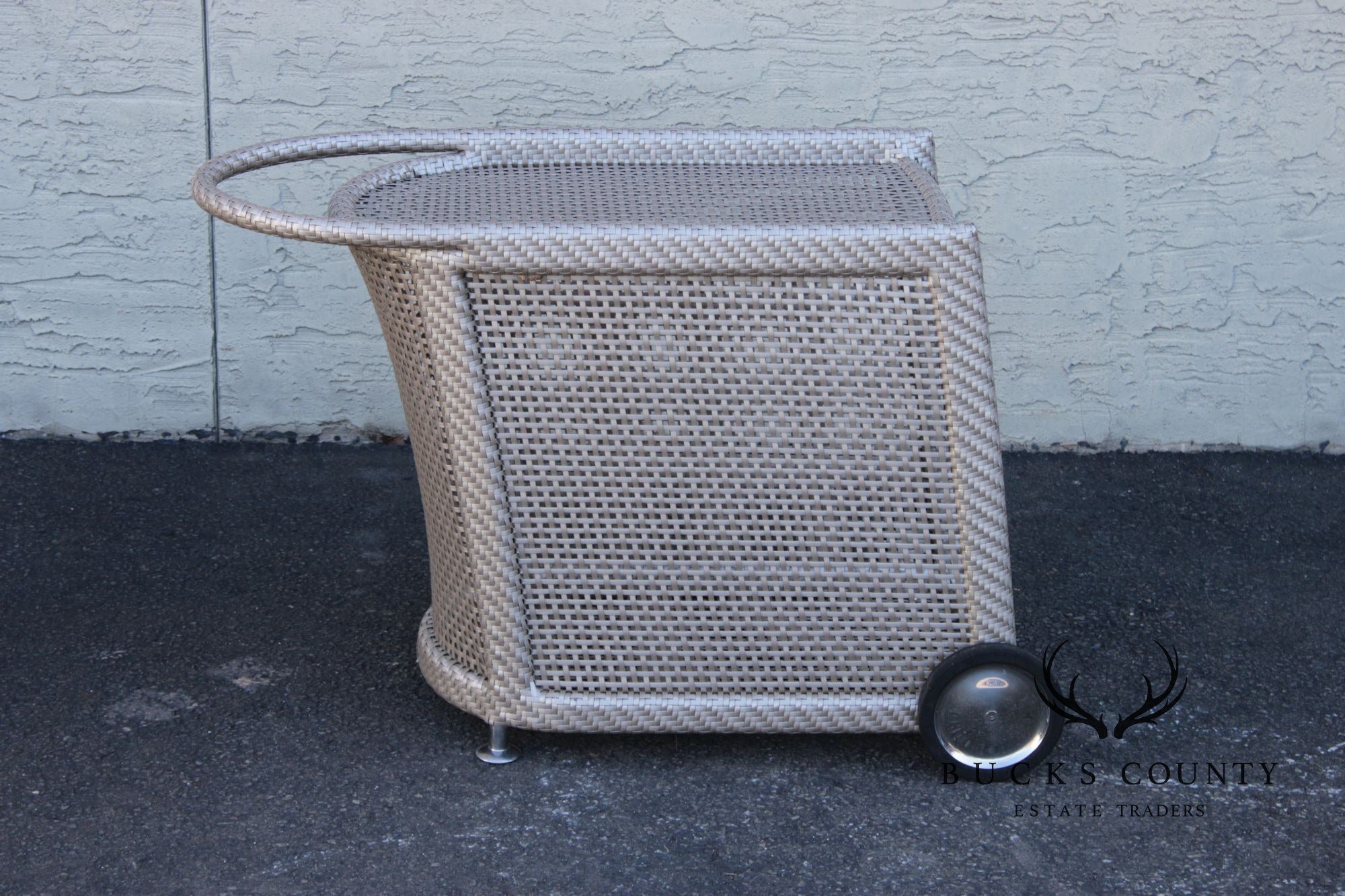 Dedon Contemporary Outdoor Patio Bar Cart