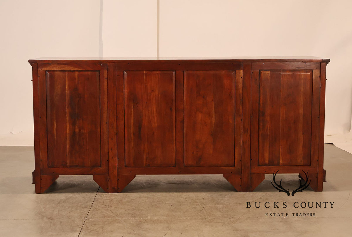 French Country Distressed Four-Door Buffet Sideboard