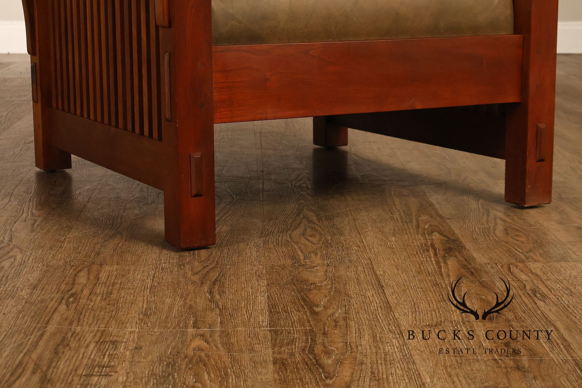 Stickley Mission Collection Cherry Spindle Morris Lounge Chair