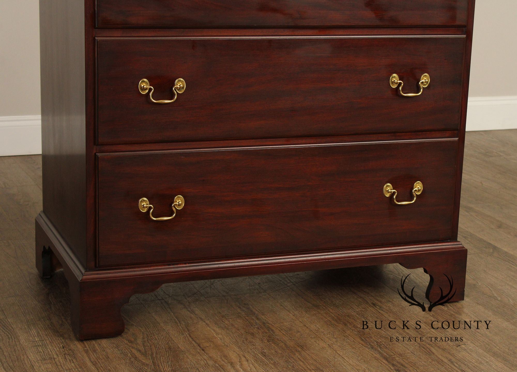 Henkel Harris Georgian Style Mahogany Tall Chest