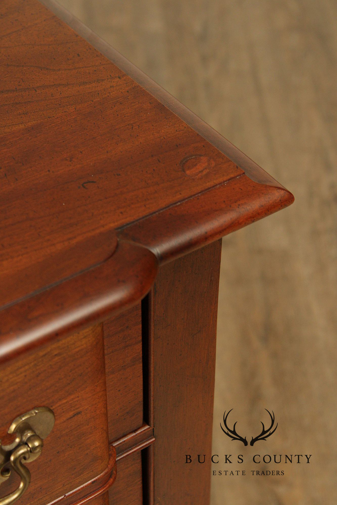 Queen Anne Style Cherry Blockfront Lowboy