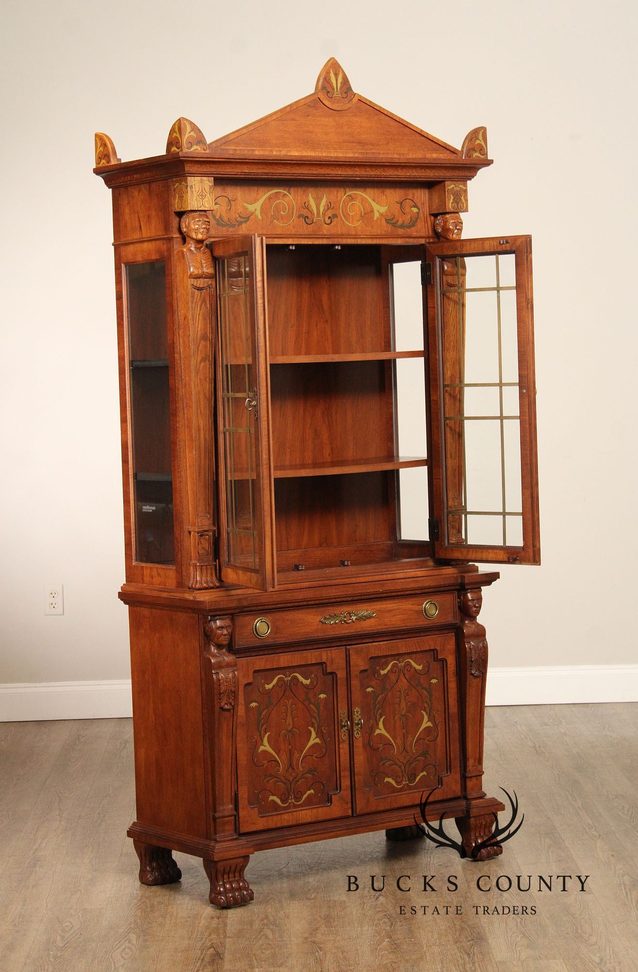 Pulaski Empire Style Bookcase or China Display Cabinet