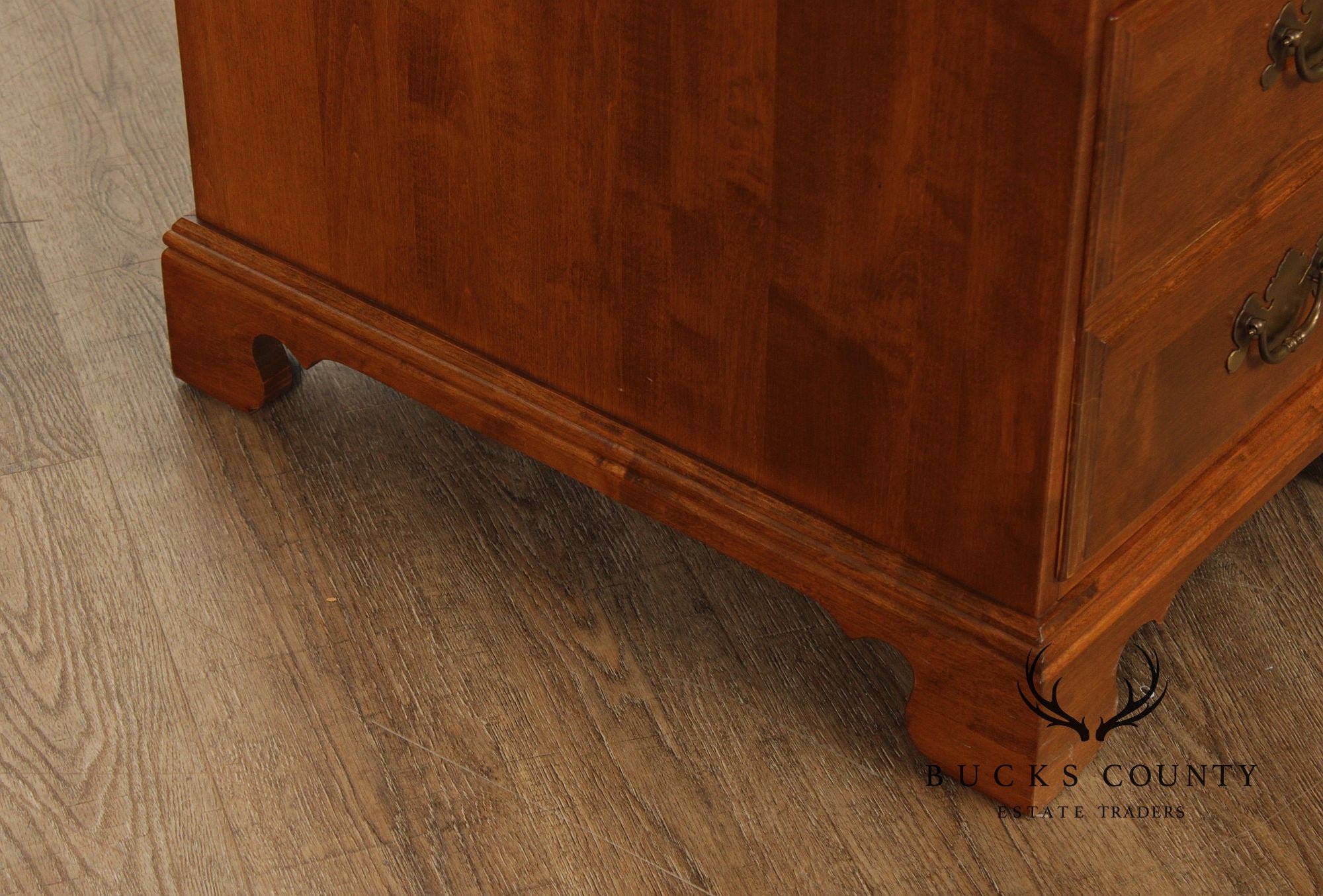 Ethan Allen Chippendale Style Maple Executive Writing Desk