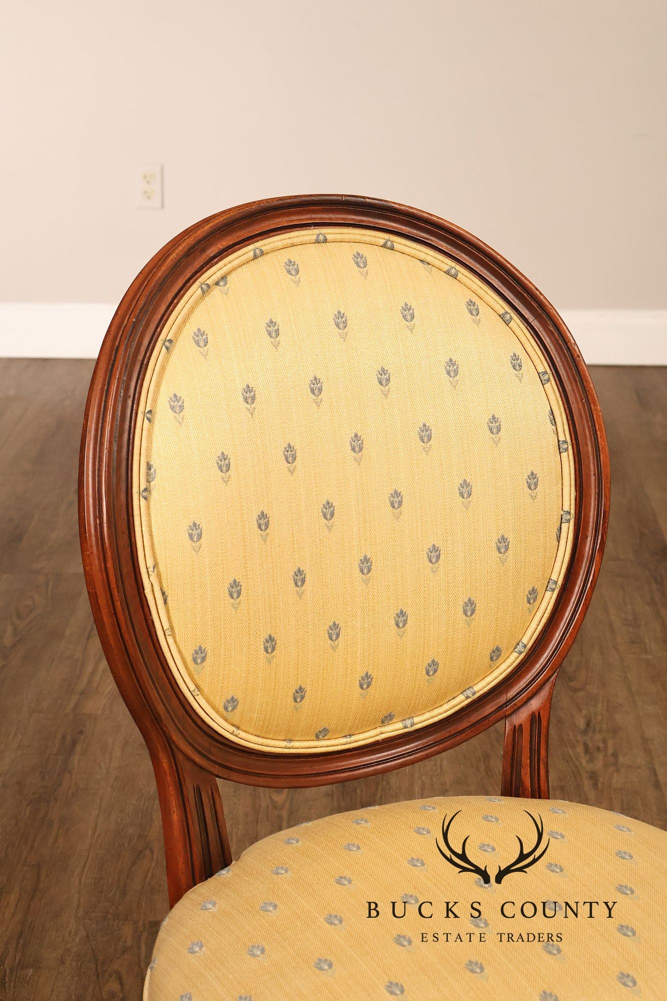 Ethan Allen Louis XVI Style Set Of Four Upholstered Dining Chairs