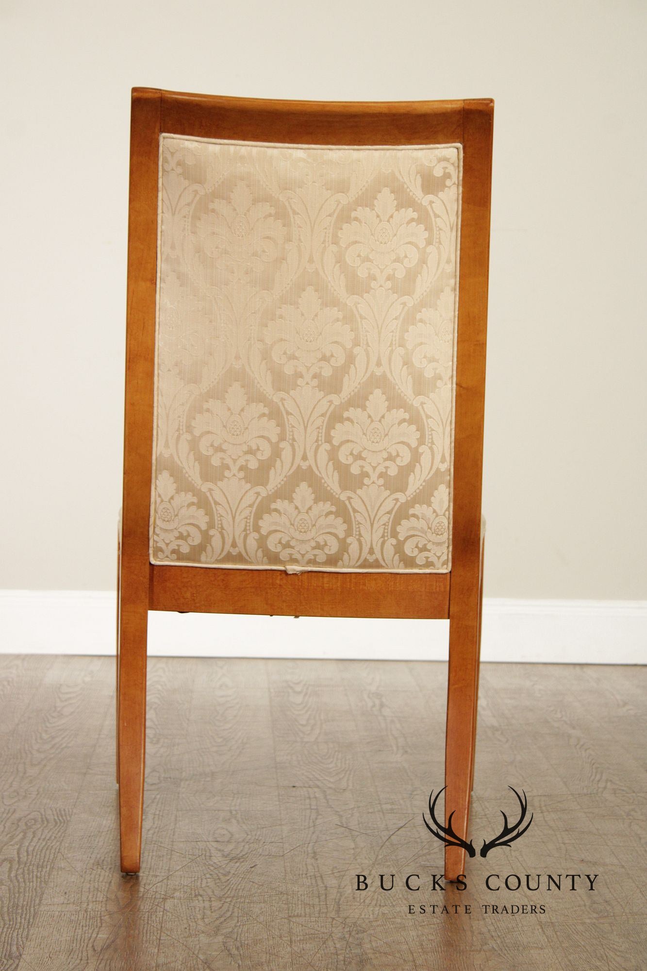 Hickory White Empire Style Set of Eight Maple Dining Chairs
