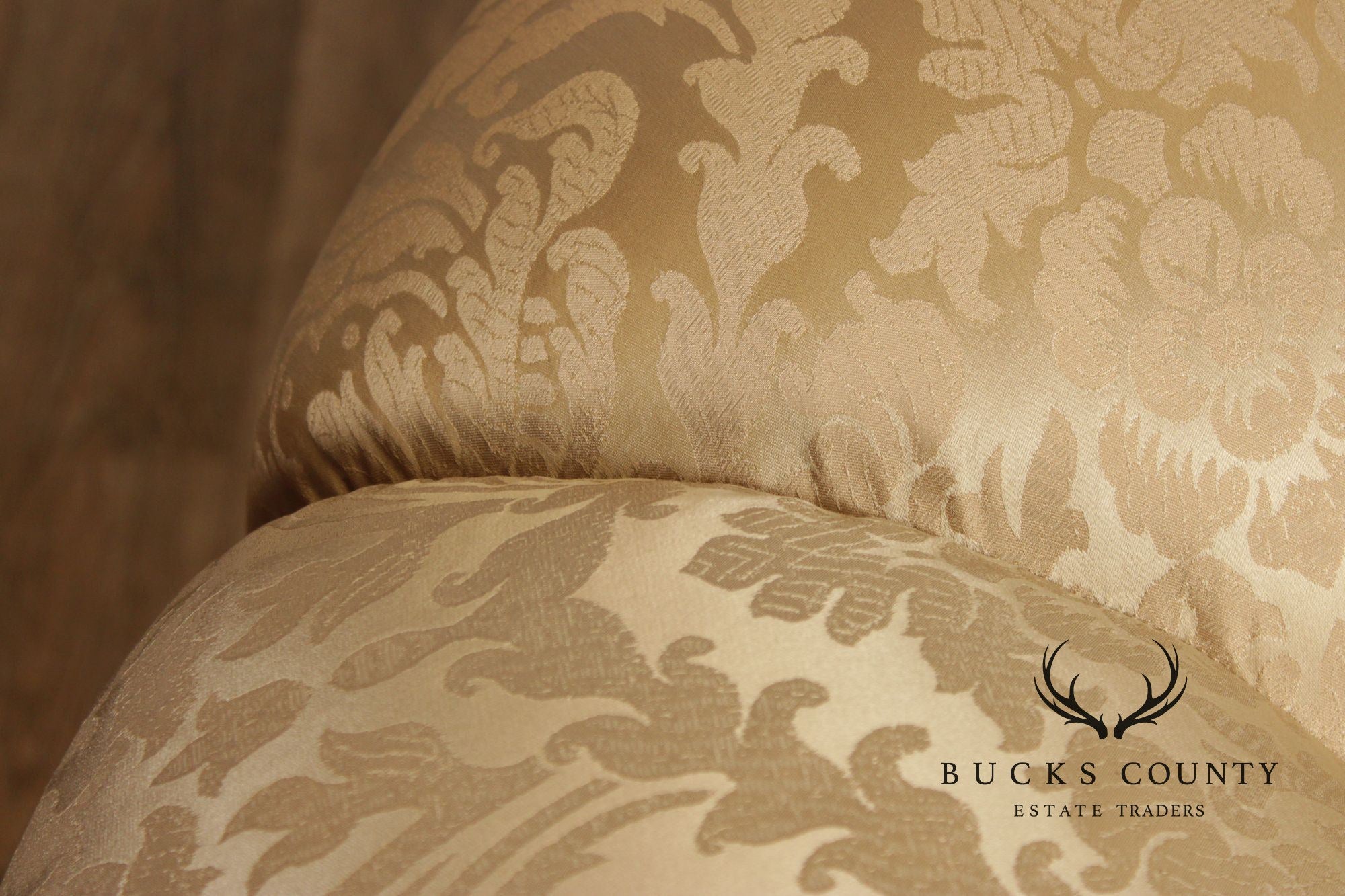 Quality Damask Upholstered Loveseat