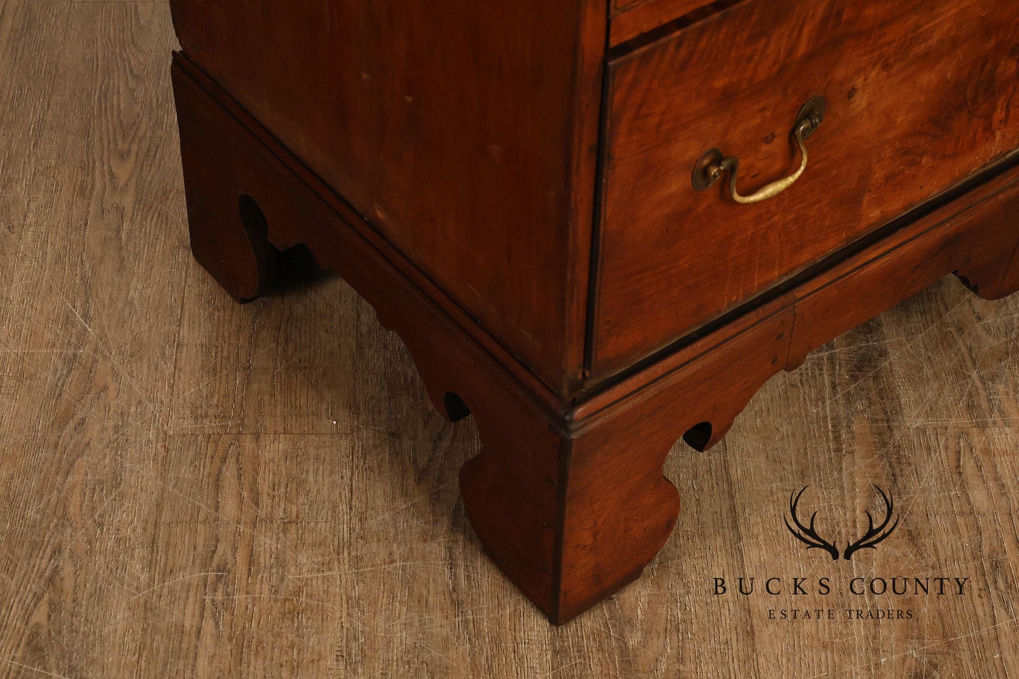 Antique 18th Century American Walnut Tall Chest Of Drawers