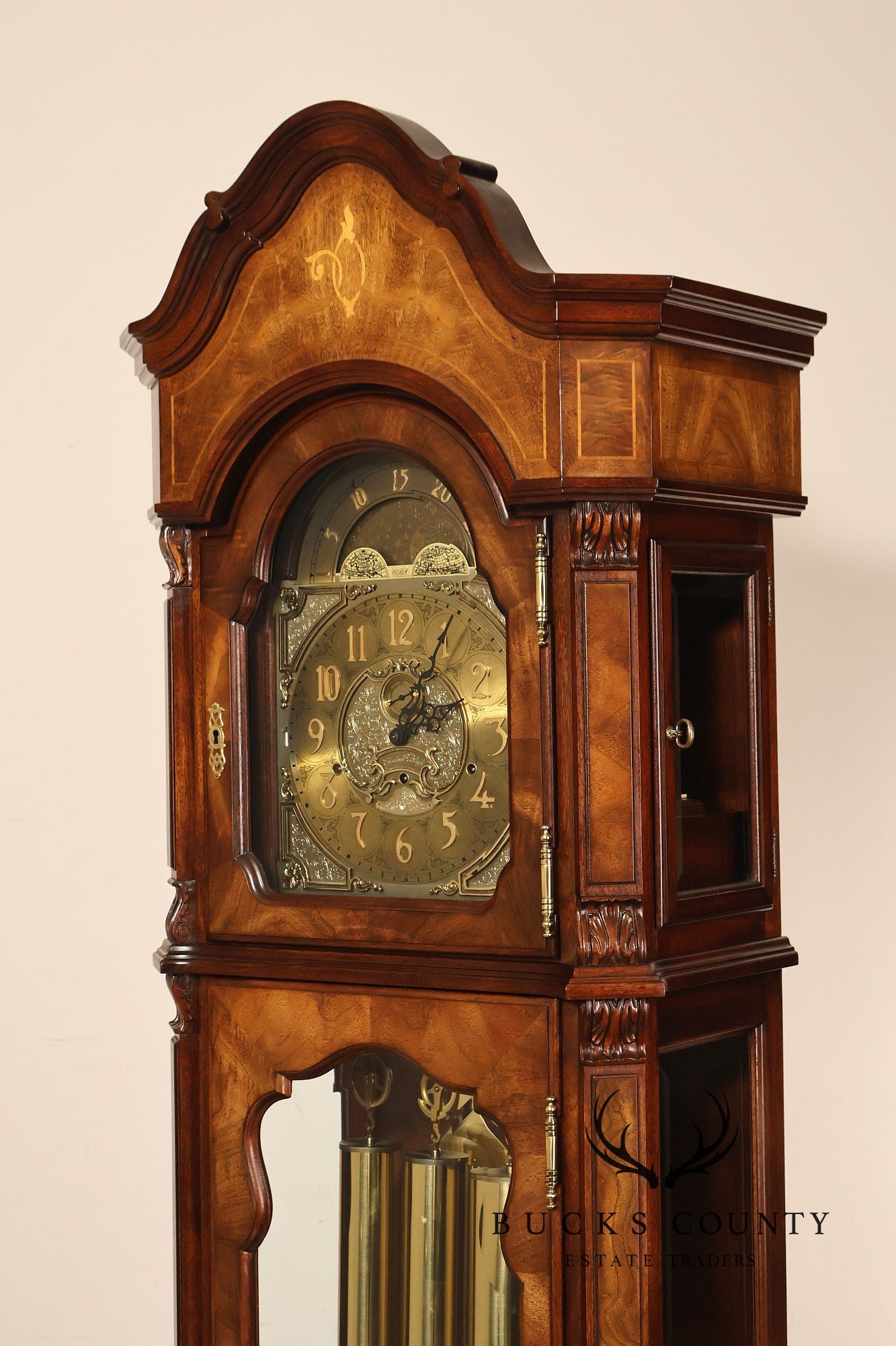 Sligh Mahogany Inlaid Grandfather Clock
