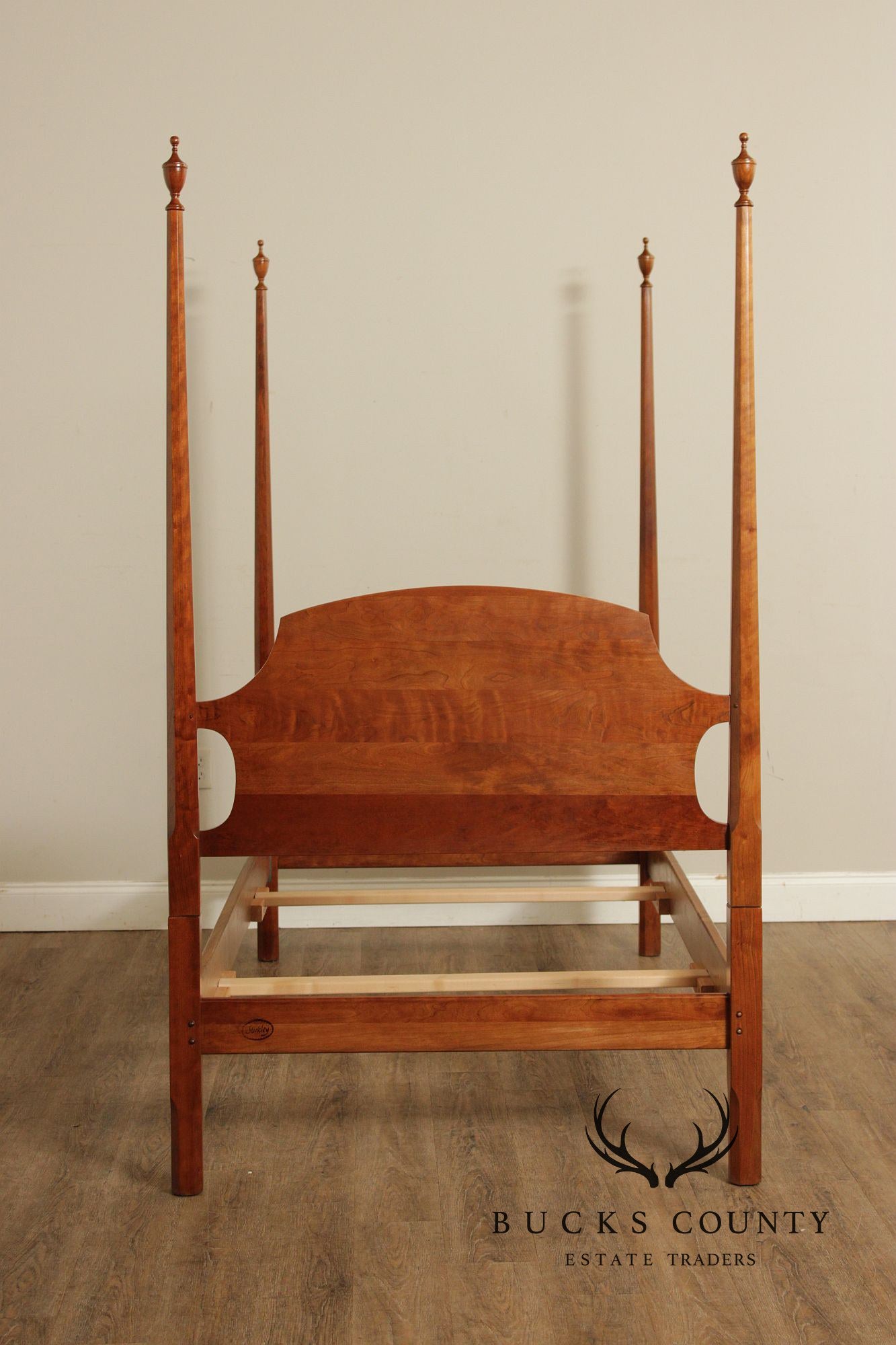 Stickley Traditional Cherry Twin Size Pair Of Poster Beds