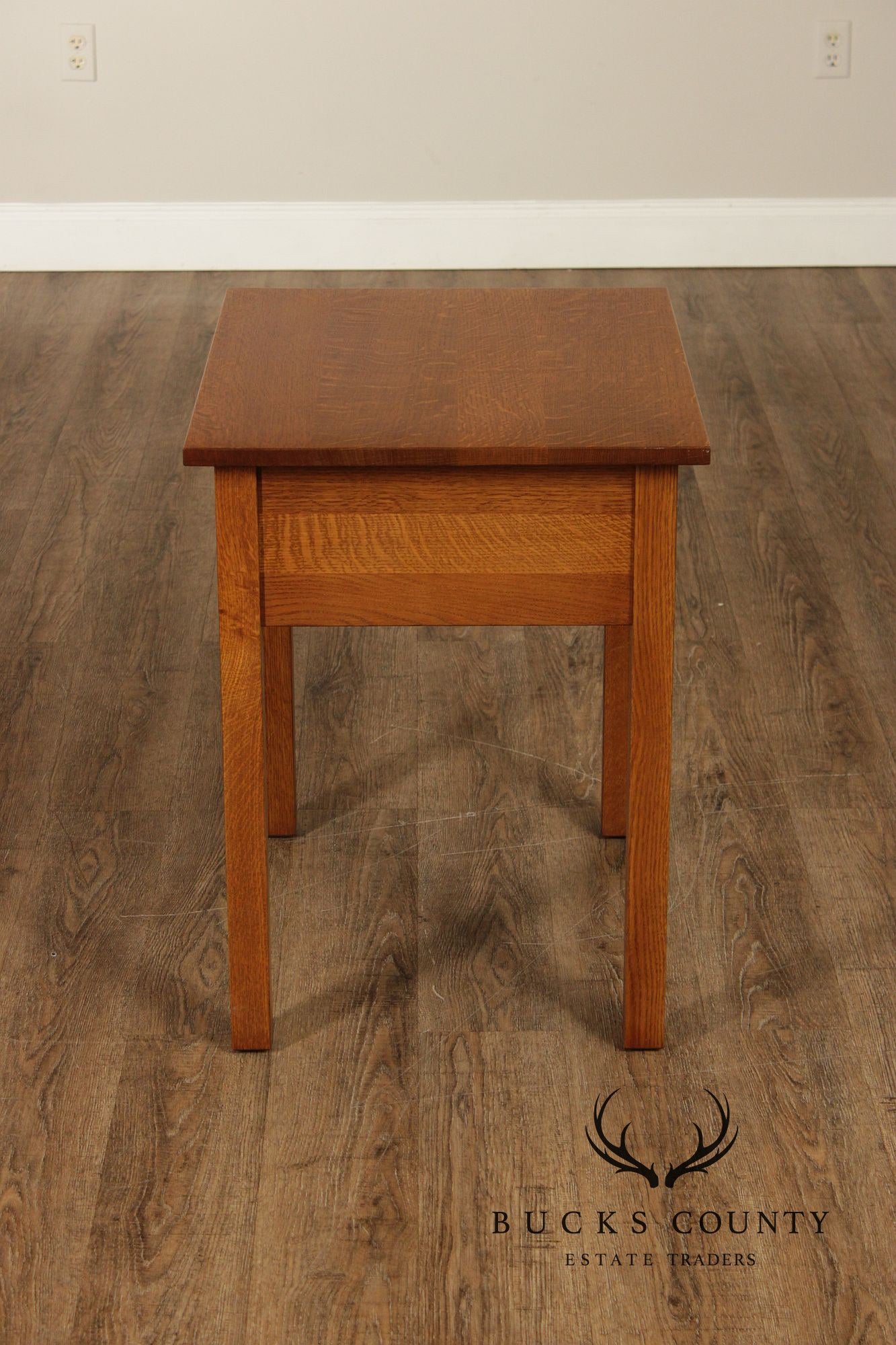 Stickley Mission Collection Oak Single Drawer End Table