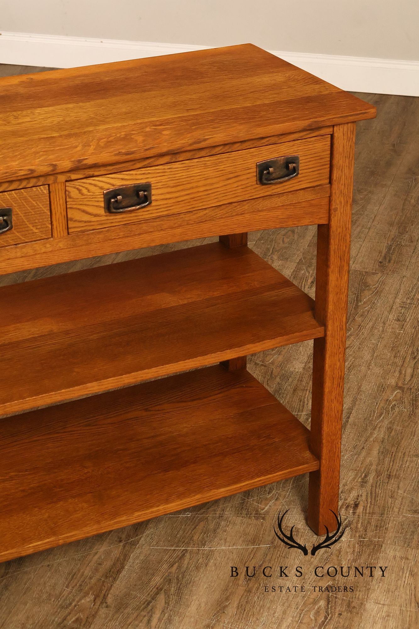 Stickley Mission Collection Oak Console Sofa Table