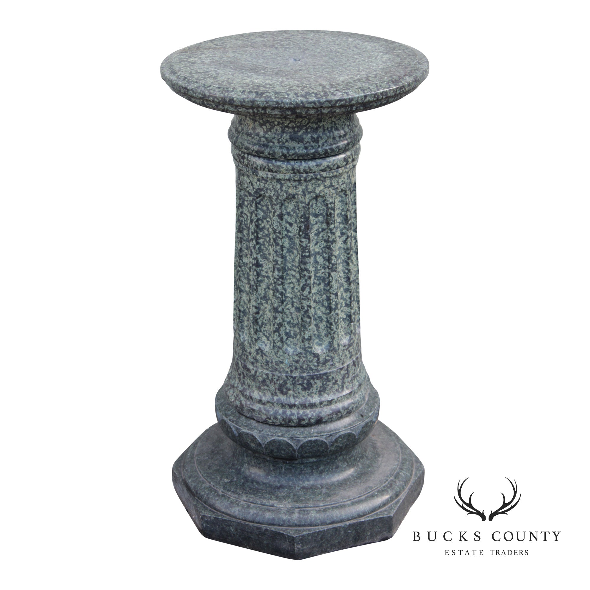 Vintage Carved Granite Pedestal Column