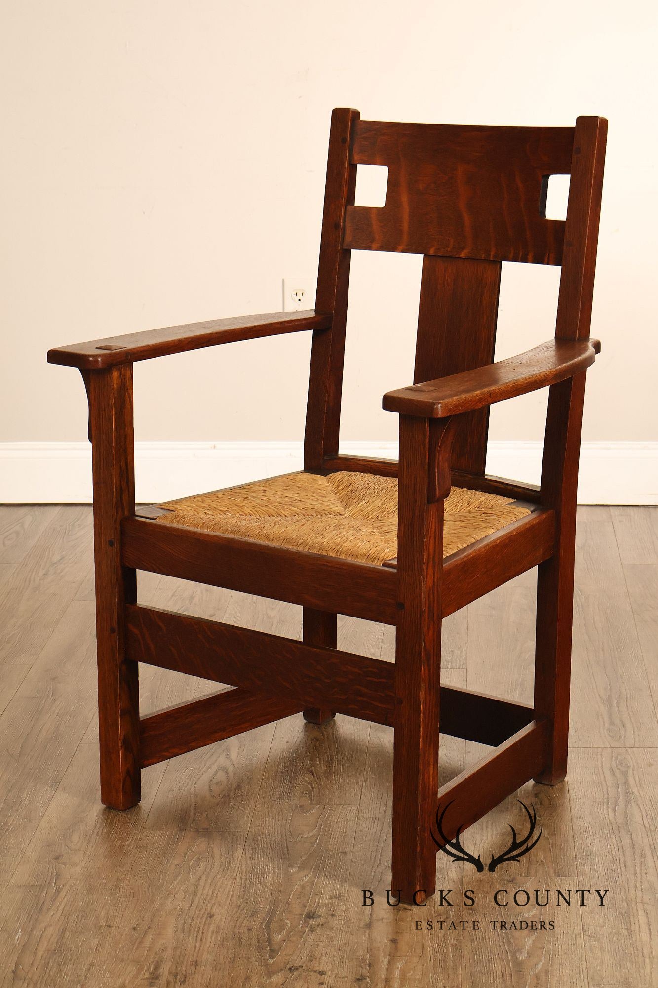 Limbert Antique Mission Oak Arts & Crafts Armchair