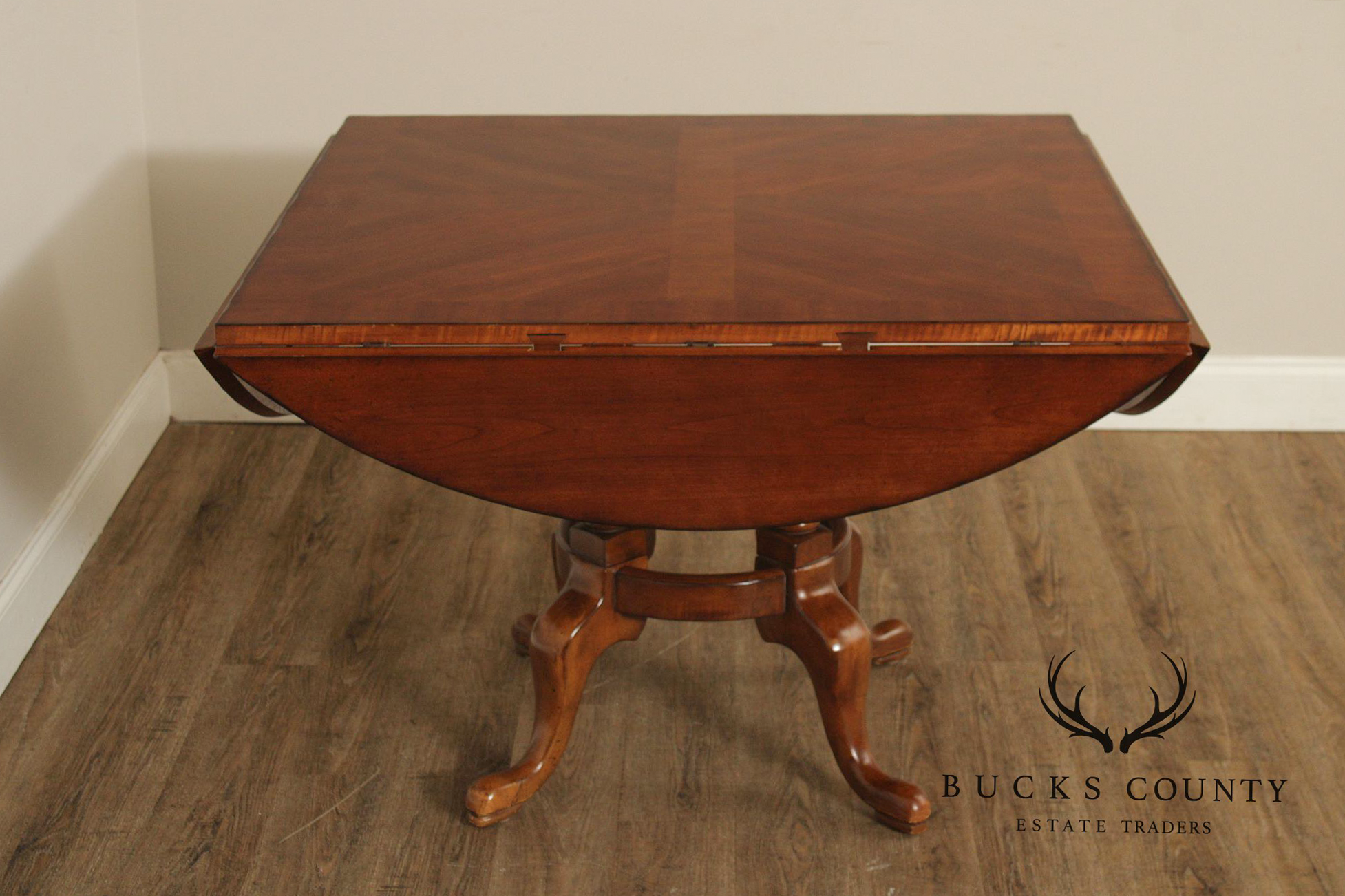 Century Furniture Mahogany Drop-Leaf Game Table