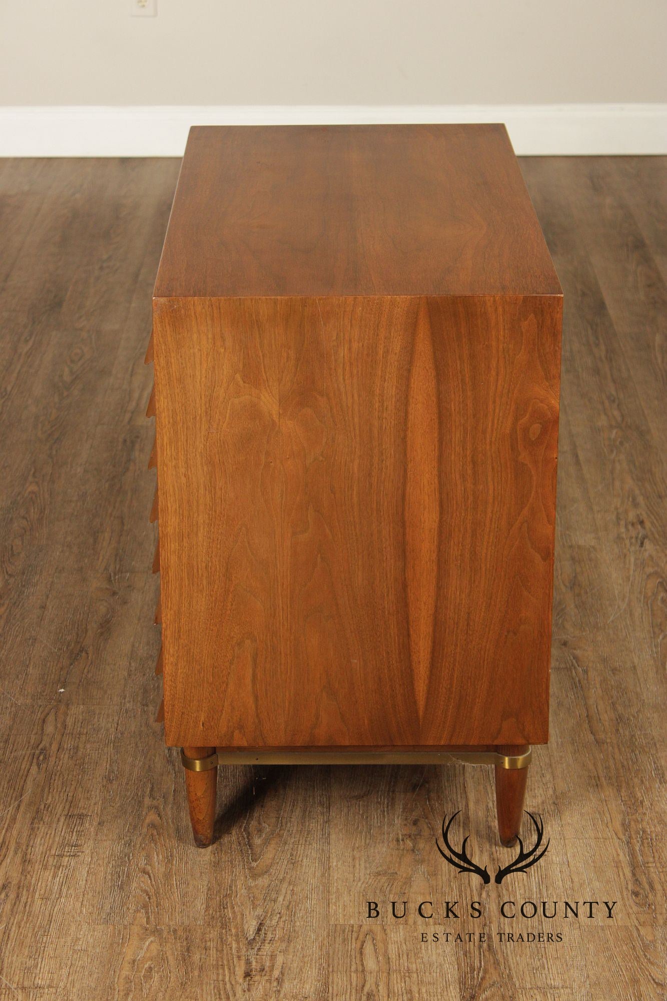 Merton Gershun For American Of Martinsville Mid-Century Modern Walnut Louvered Dresser Chest