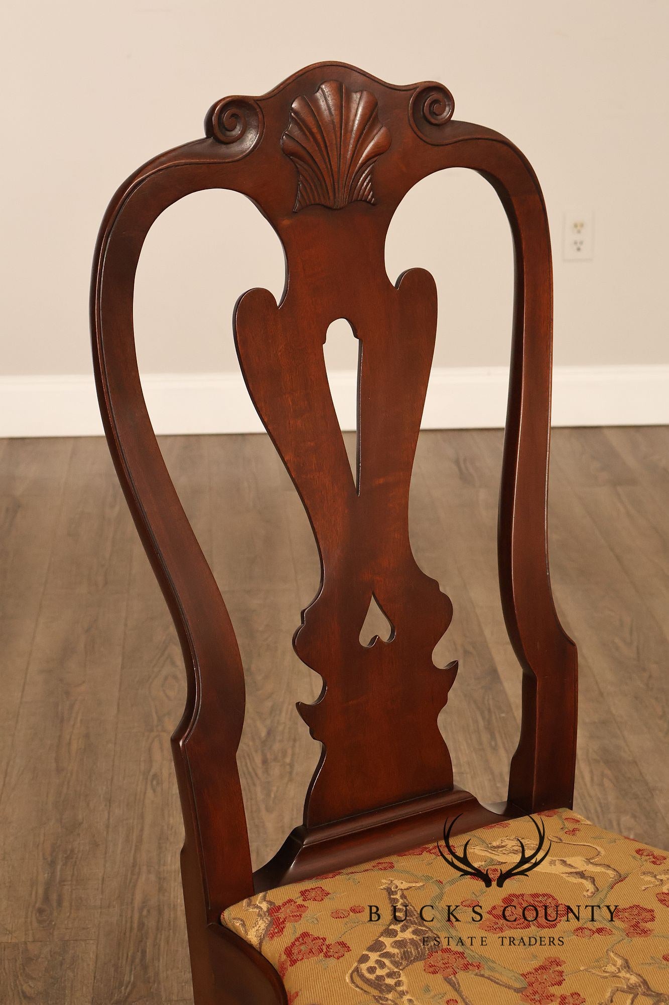 Kittinger Colonial Williamsburg Georgian Style Set Of Six Mahogany Side Dining Chairs CW-146