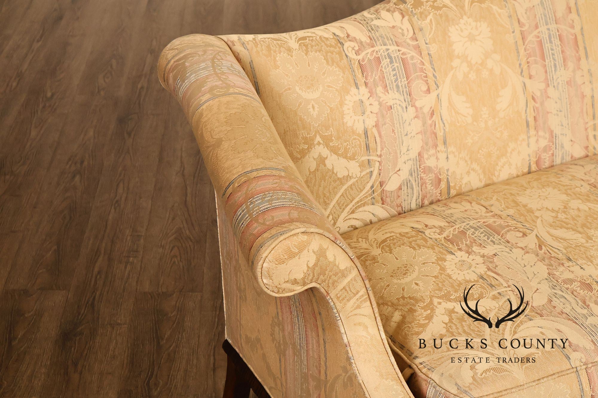 Hickory Chair Chippendale Style Mahogany Camelback Sofa