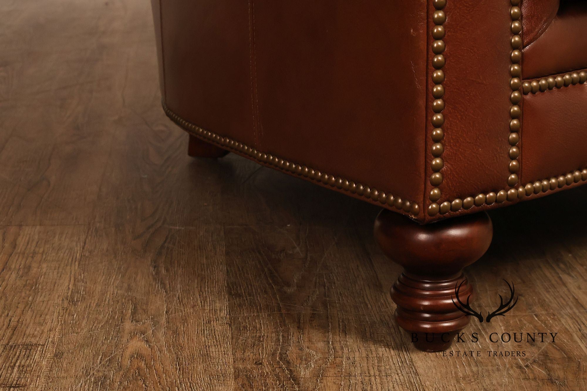 Bradington Young Traditional Style Leather Stationary Chair