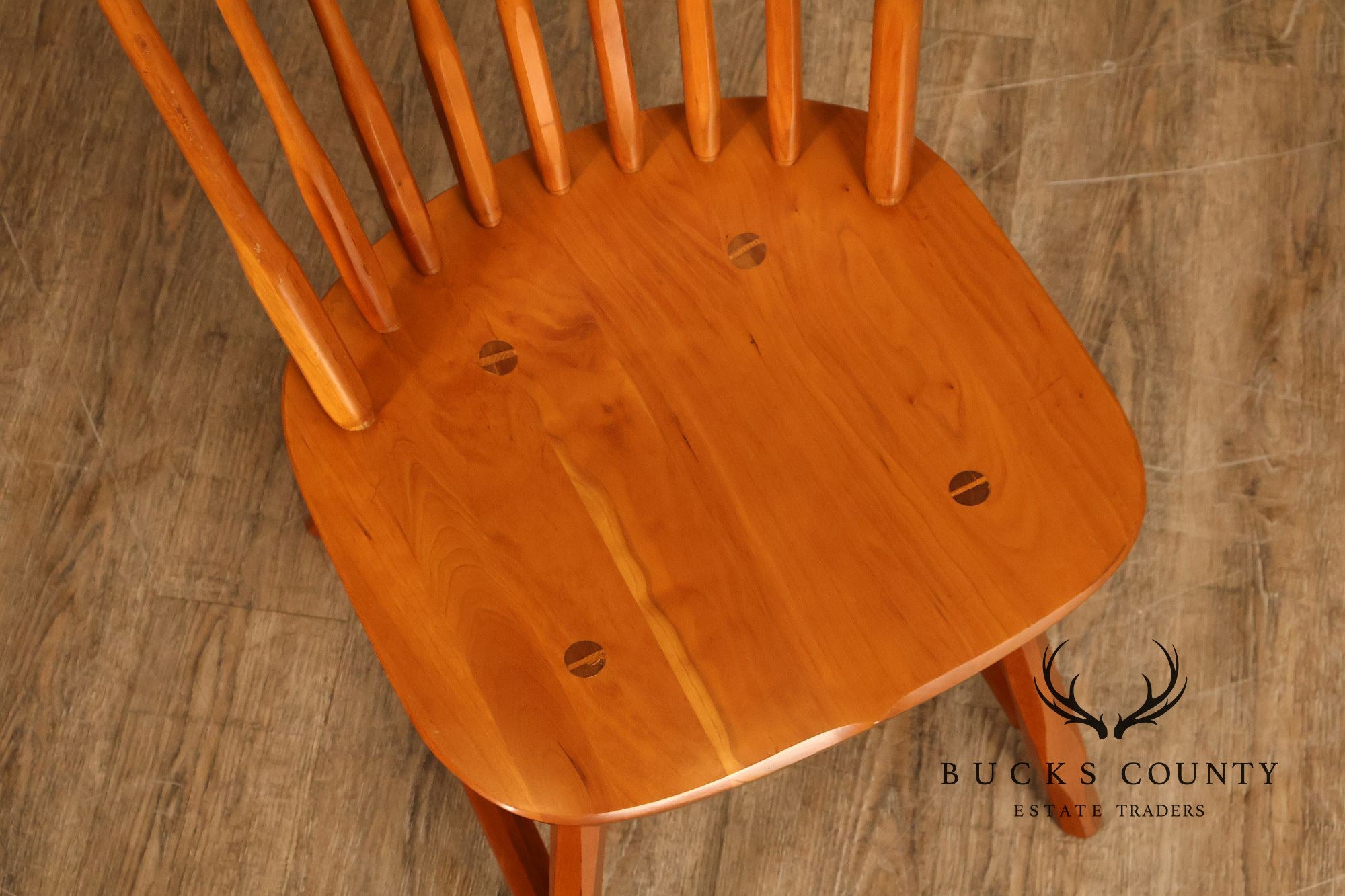 Hunt Country Furniture Set of Six Cherry Windsor Dining Chairs
