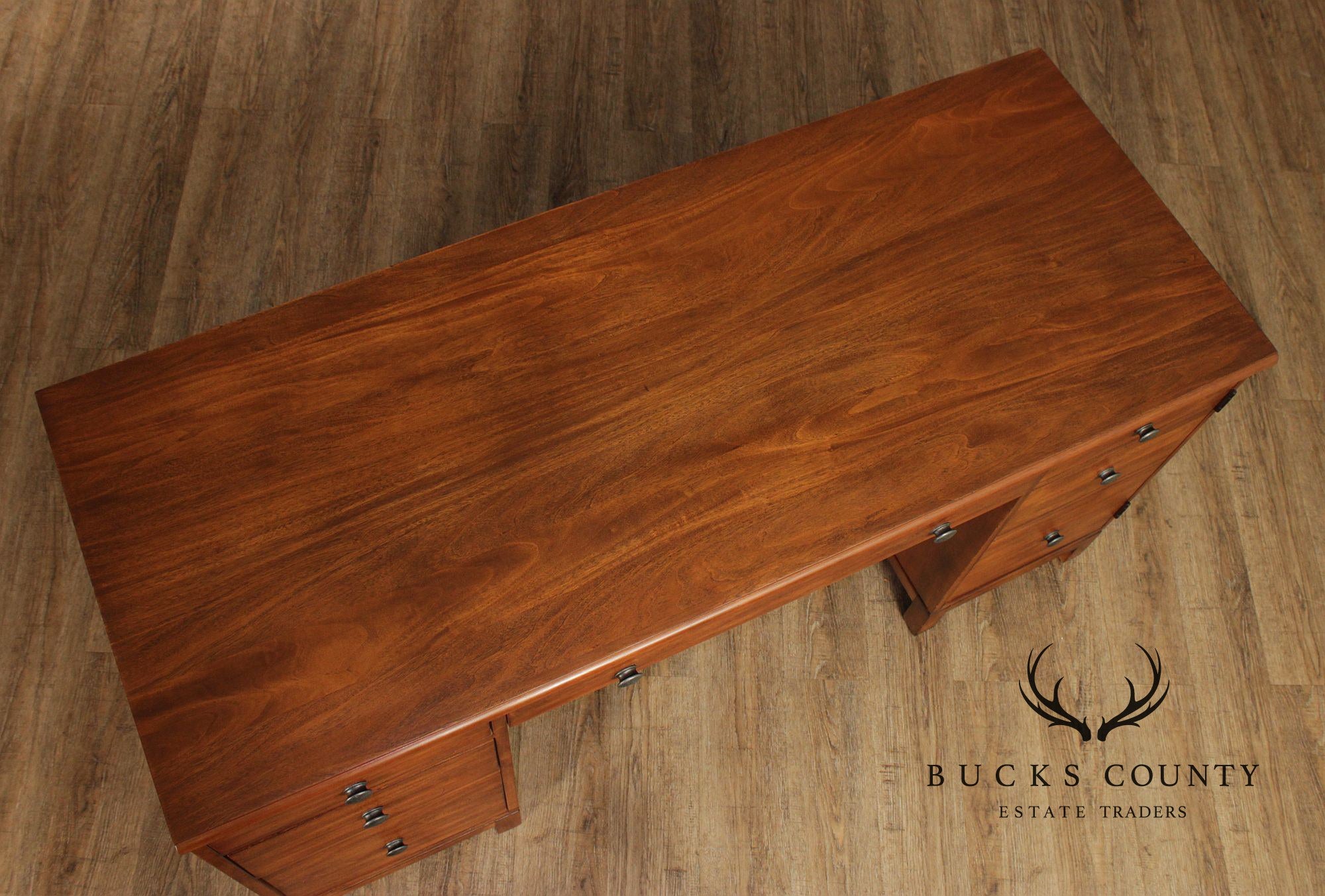 Ethan Allen Double Pedestal Writing Desk