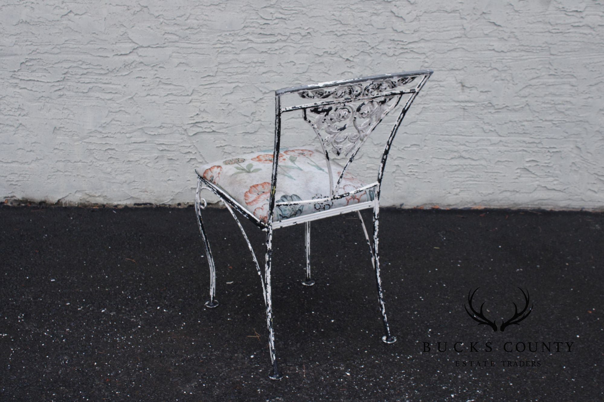 Vintage Five-Piece Wrought Iron Patio Dining Set