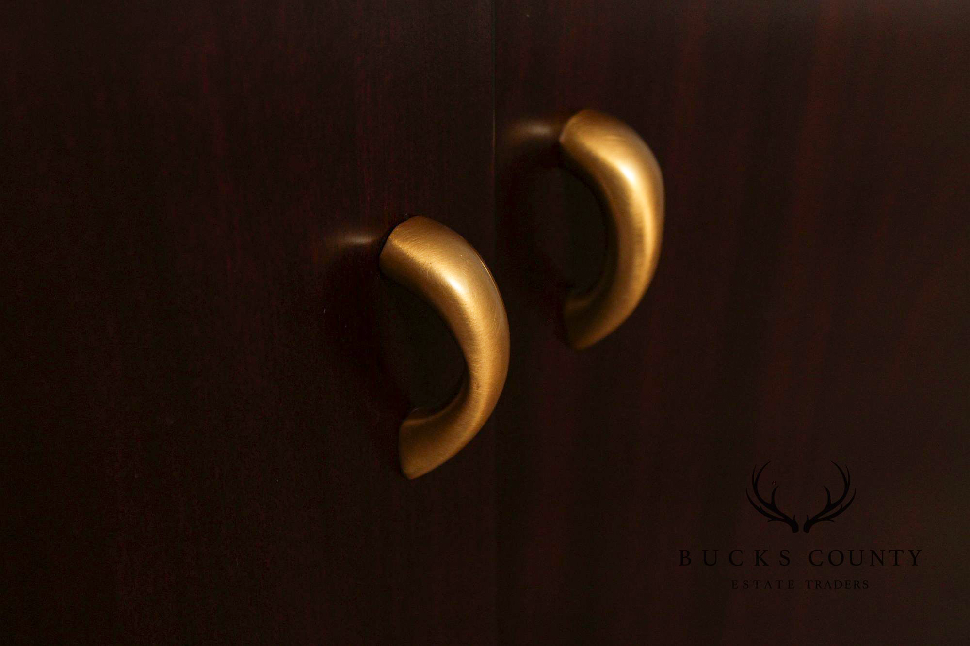 Thomasville Modern Art Deco Style Granite Top Buffet Sideboard