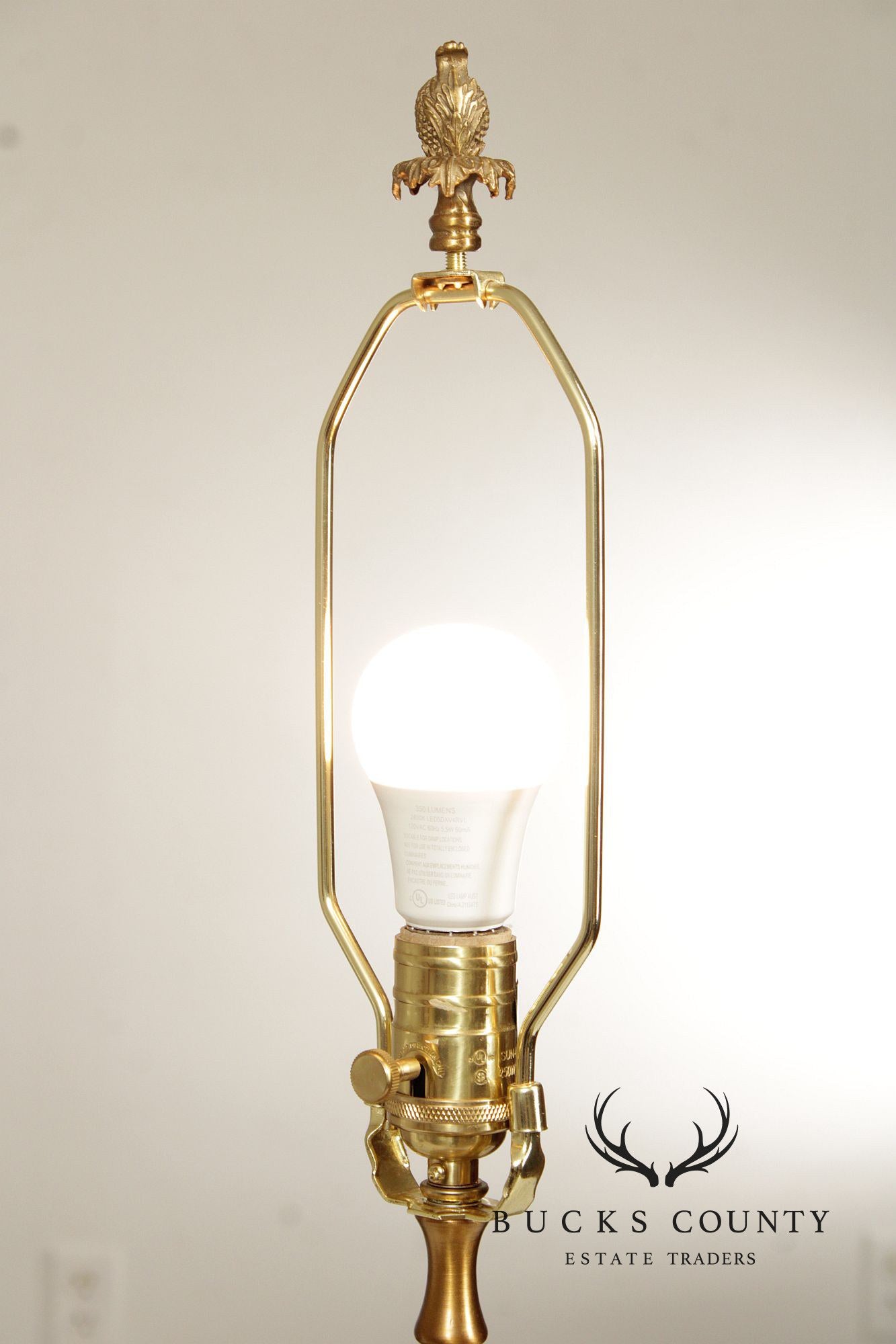 Ethan Allen Amber Glass Urn Table Lamp
