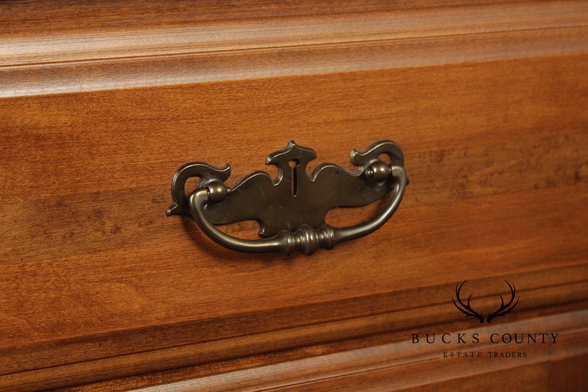 Solid Maple Colonial Revival Style Vintage Sideboard Buffet