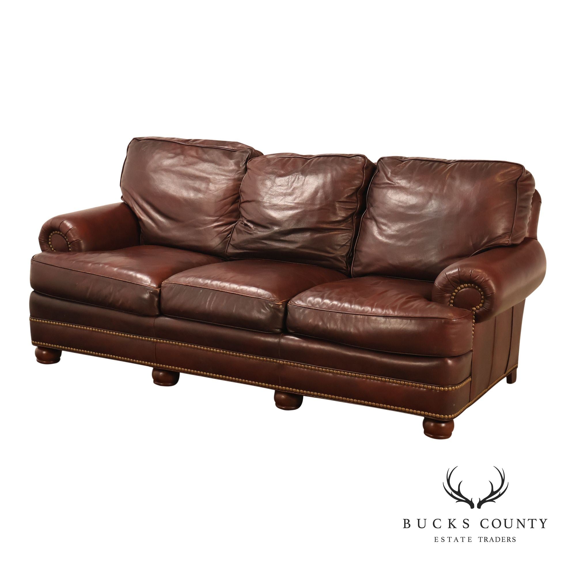Hancock & Moore Traditional Leather Sofa