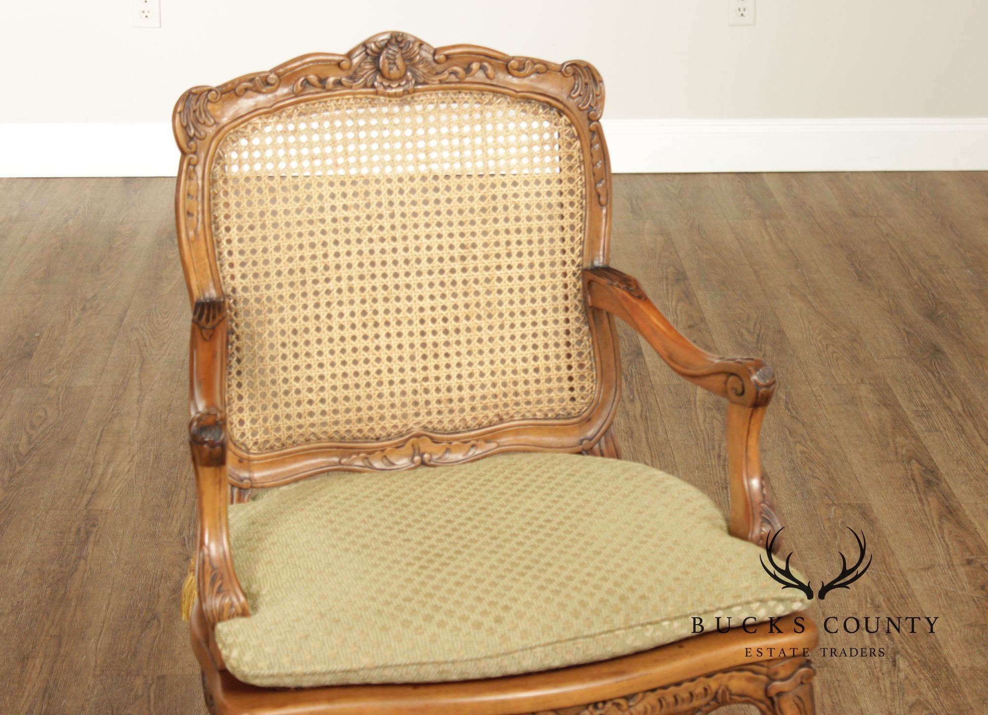 Italian Louis XV Style Caned Armchair