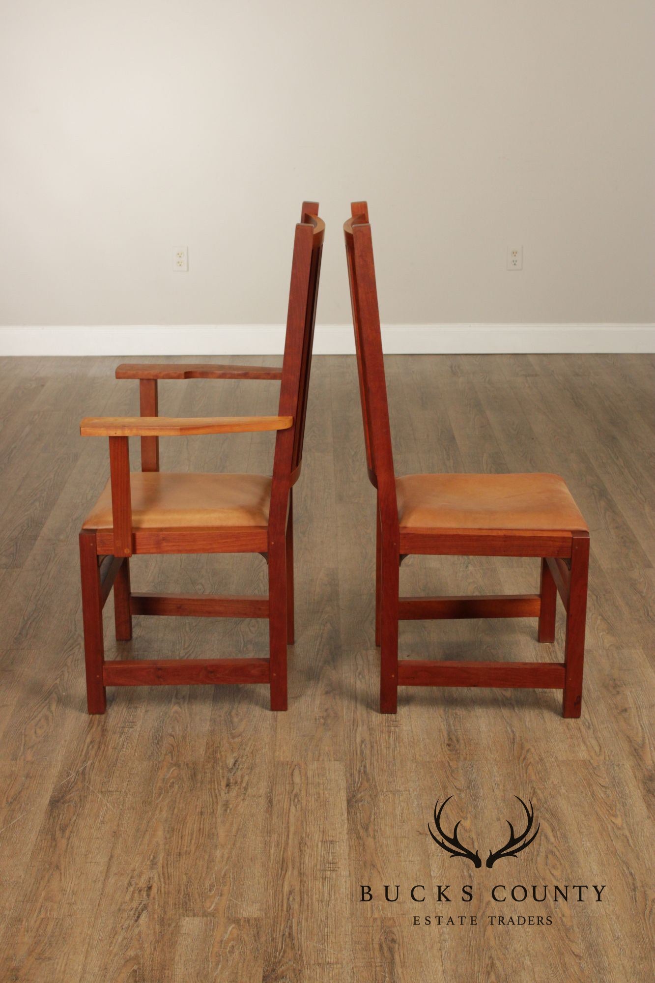 Thomas Moser Mission Style Set Of Six Cherry Dining Chairs