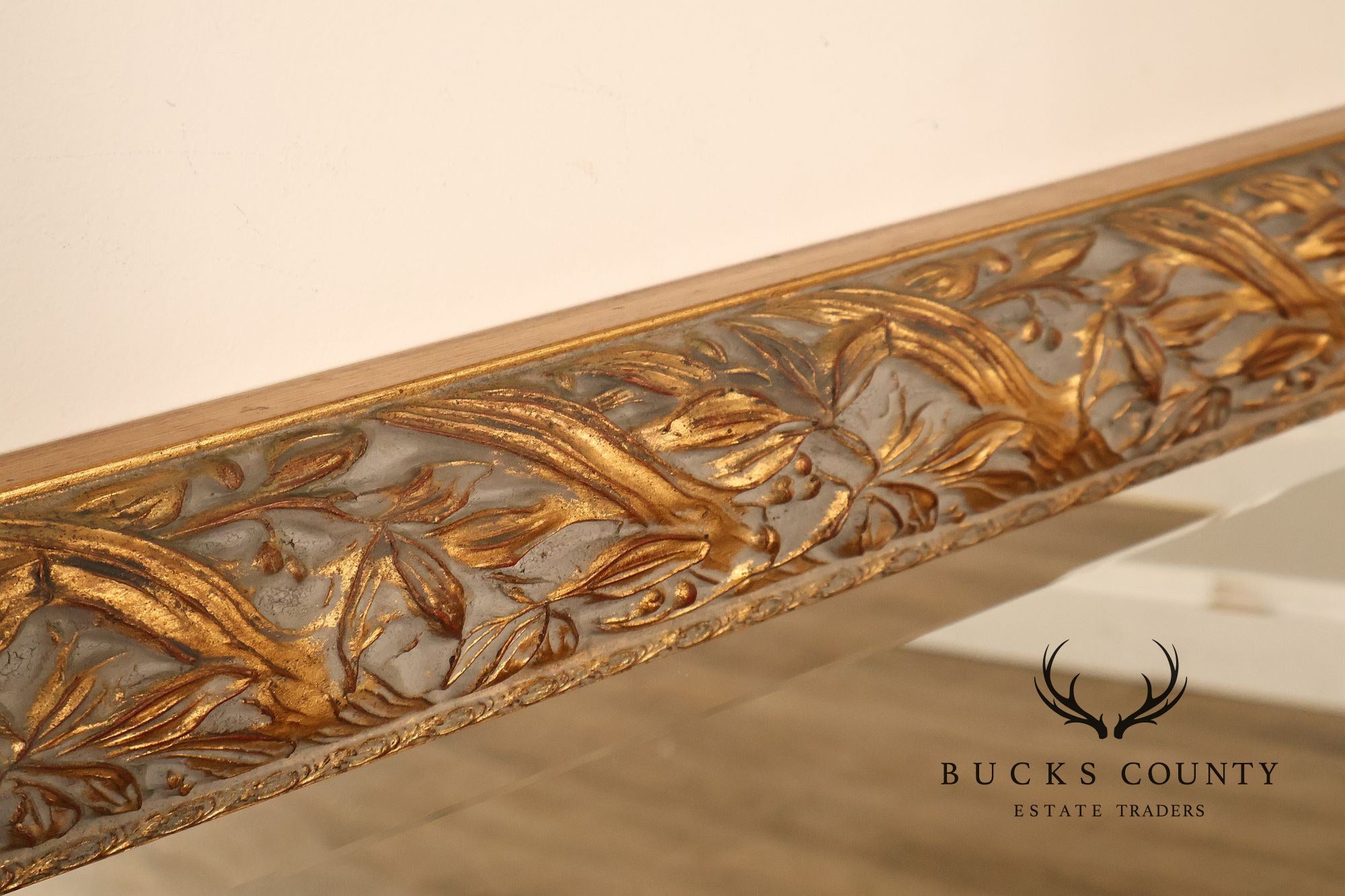 LaBarge Italian Giltwood Carved Wall Mirror