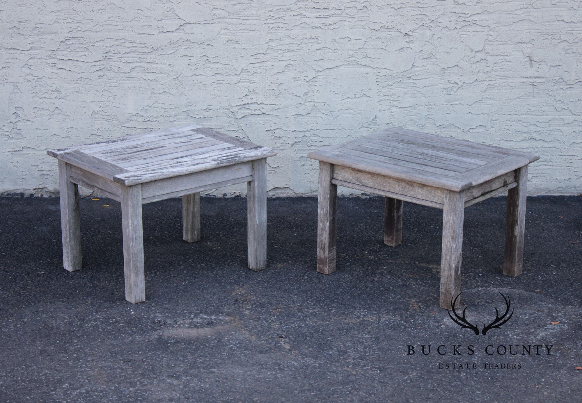 Gloster Pair of Teak Outdoor End Tables