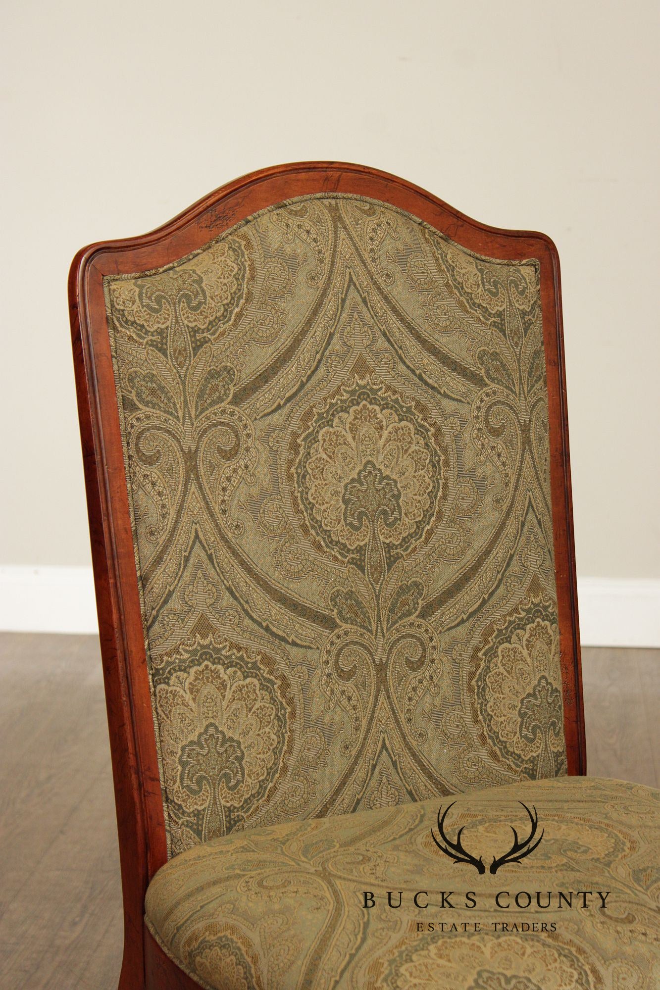 Hickory White Italian Provincial Set Of Eight Upholstered Dining Chairs