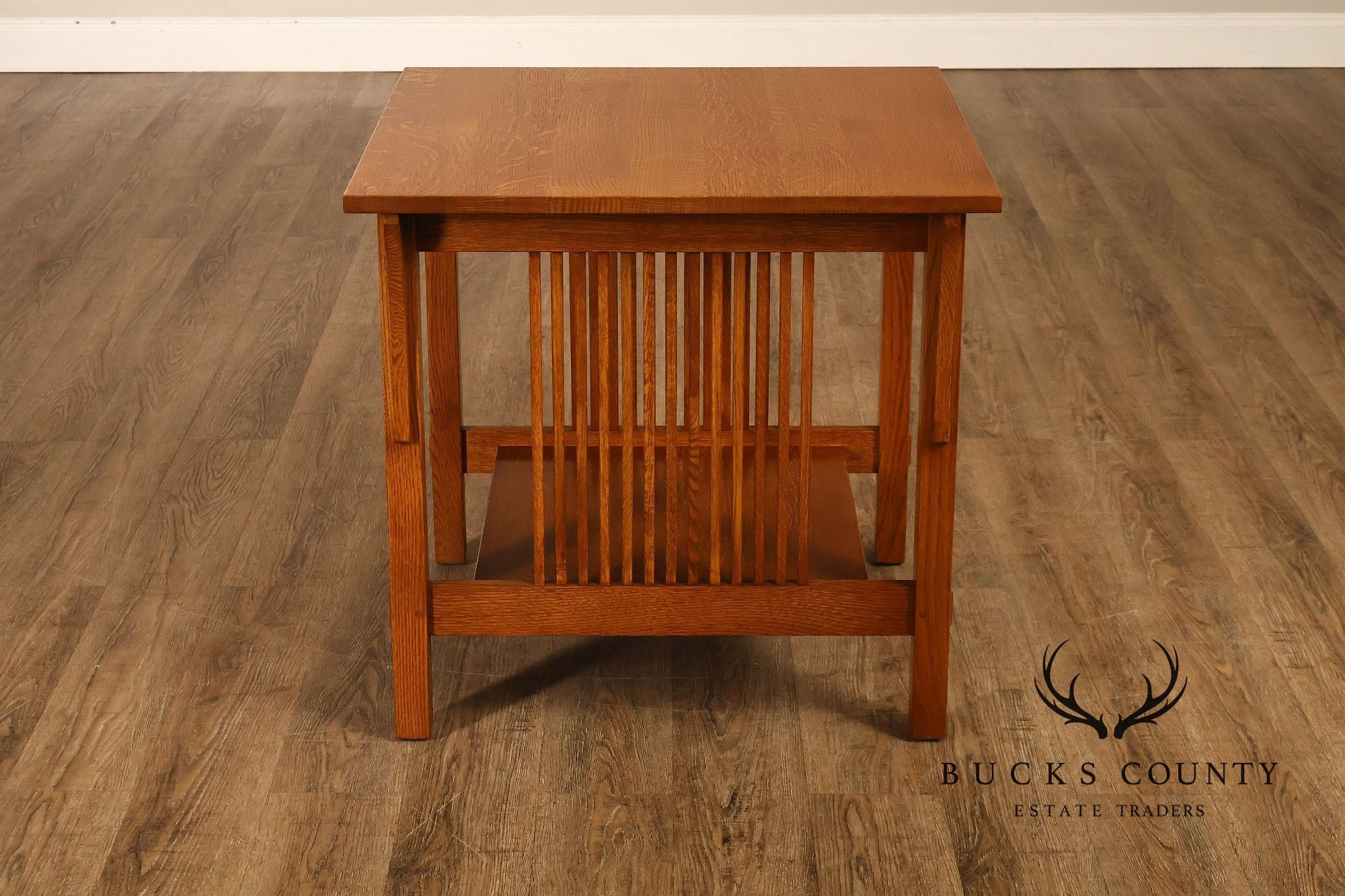 Stickley Mission Collection Oak Spindle Lamp Table