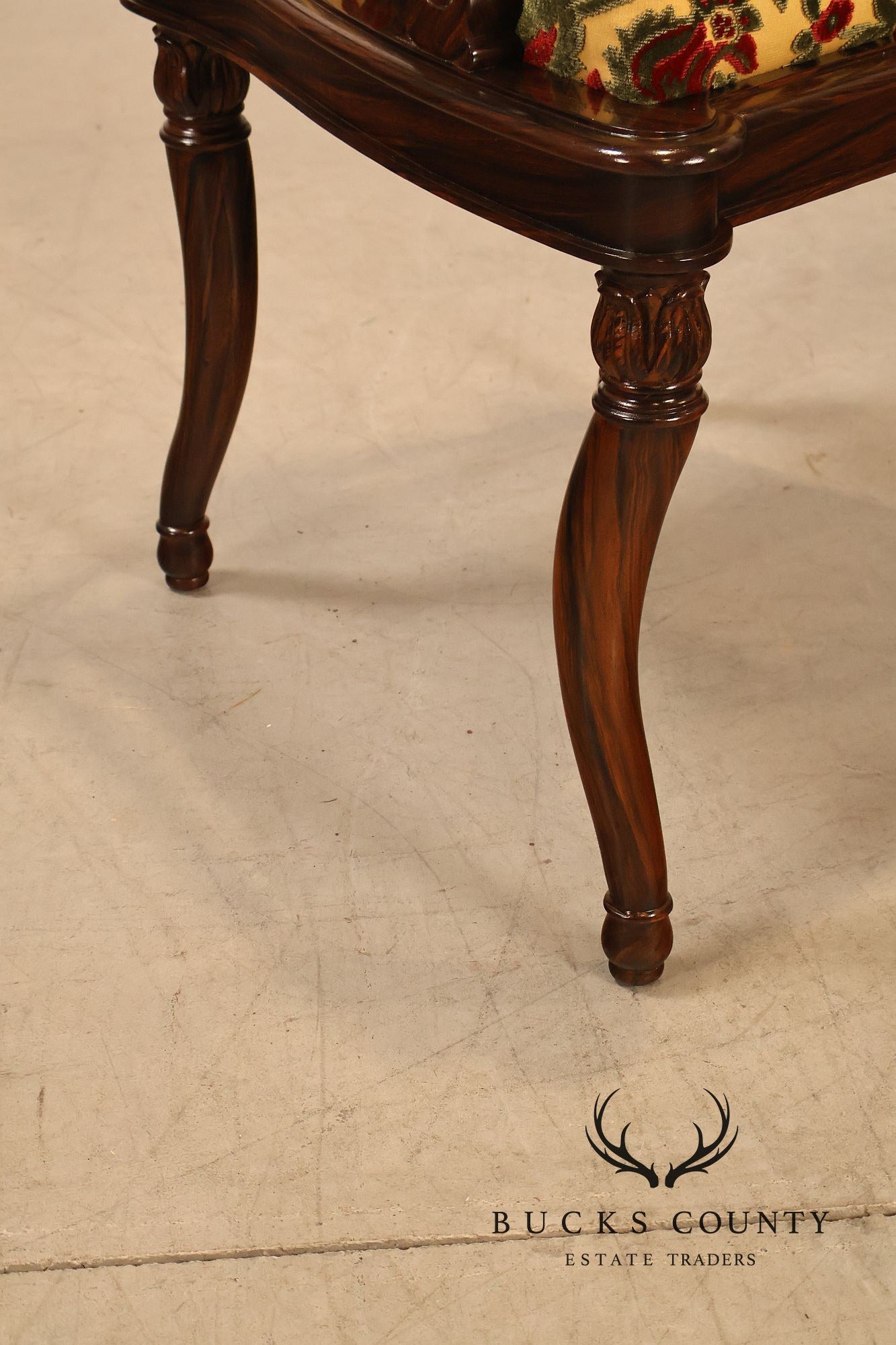 Smith & Watson Pair of Carved Mahogany Armchairs