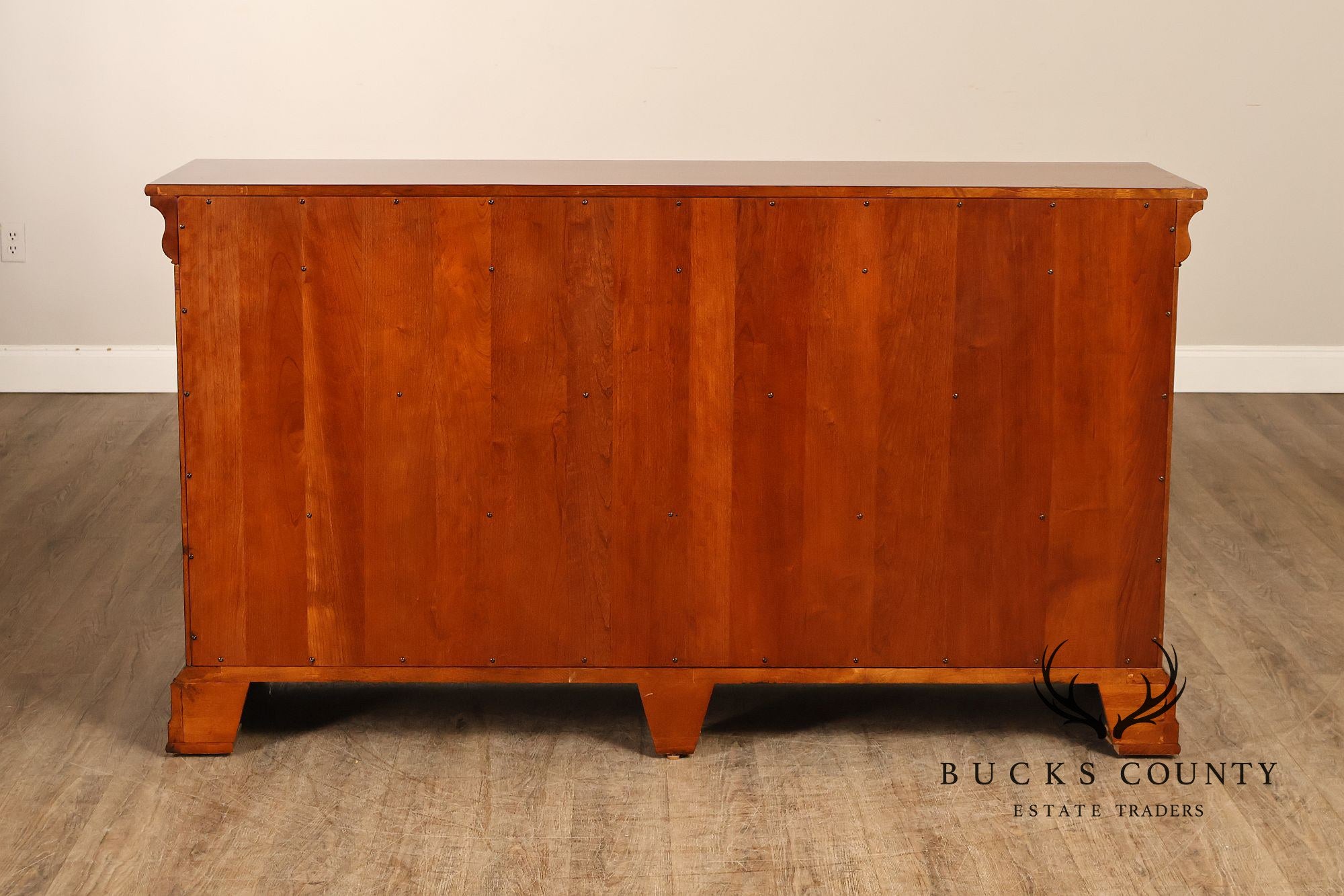 Ethan Allen 'Townhouse' Burlwood Double Dresser