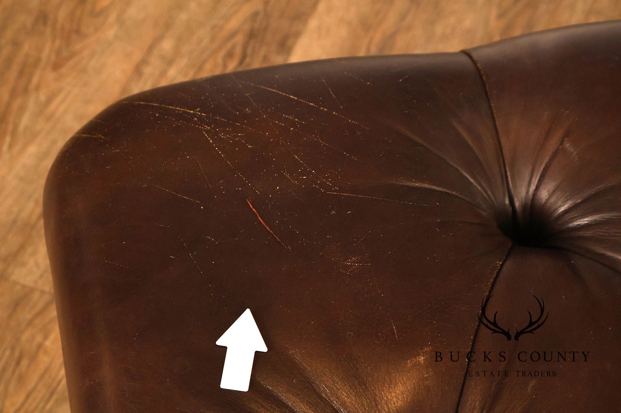 Hancock & Moore Tufted Leather 'Robinson' Cocktail Ottoman
